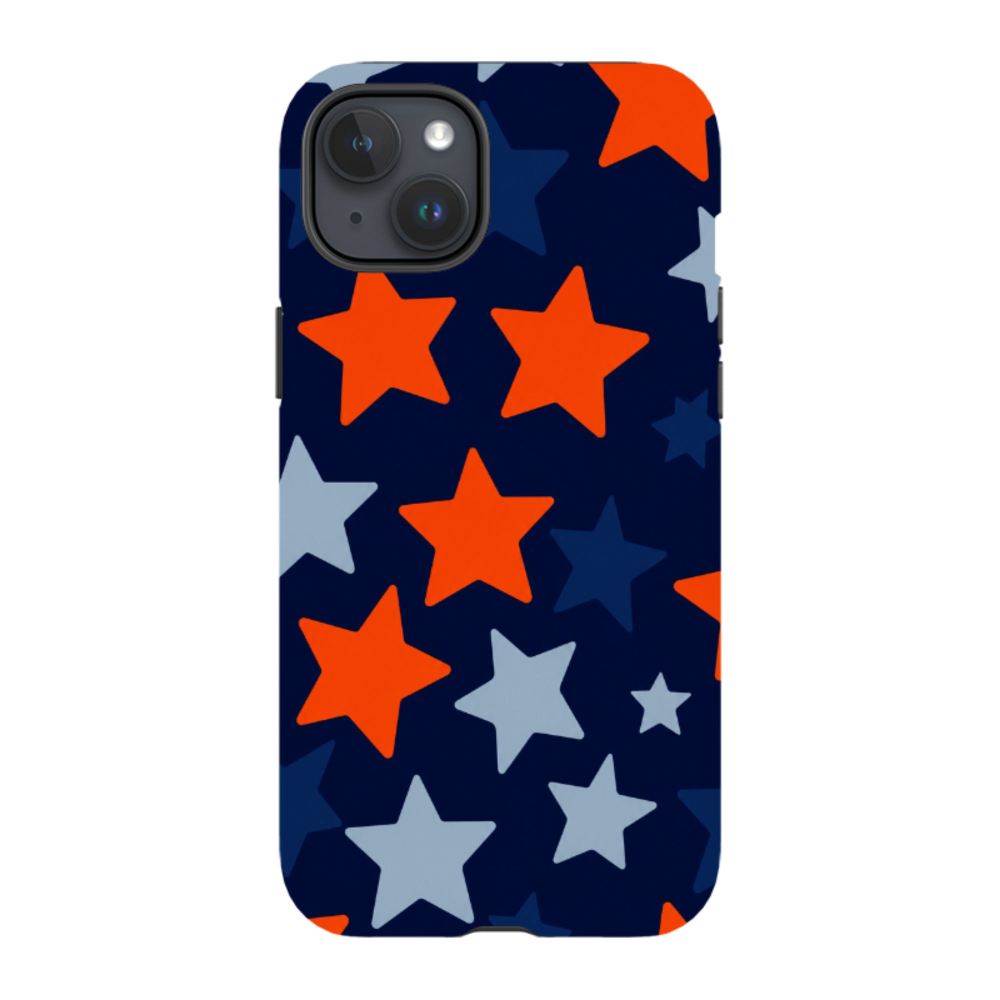iPhone Tough Case - Navy Blue & Orange Star