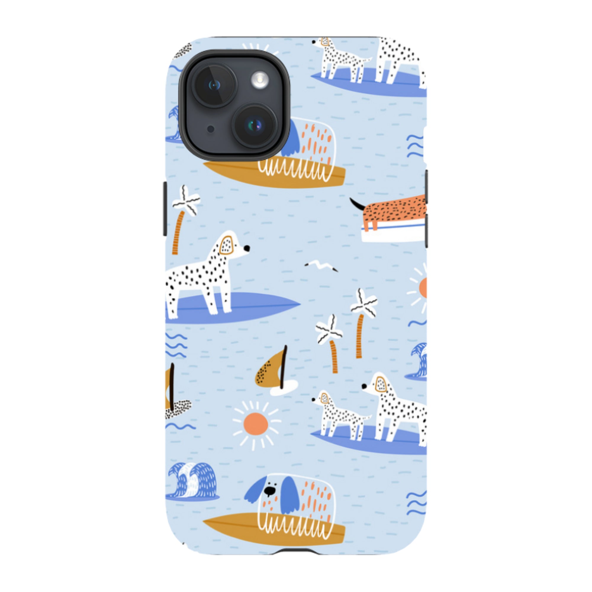 iPhone MagSafe Tough Case - Surfing Dogs