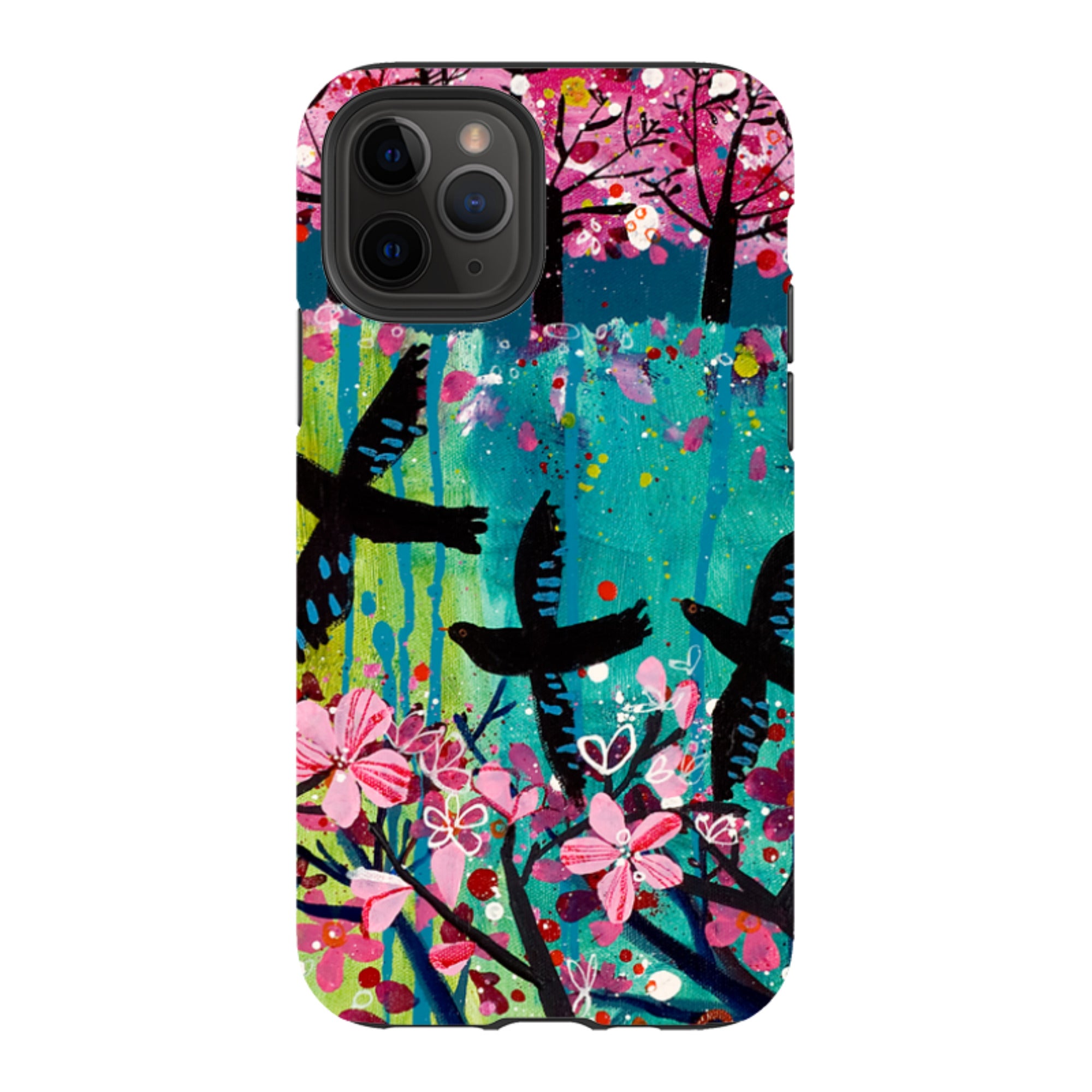 iPhone Tough Case - Blackbirds By Claire West
