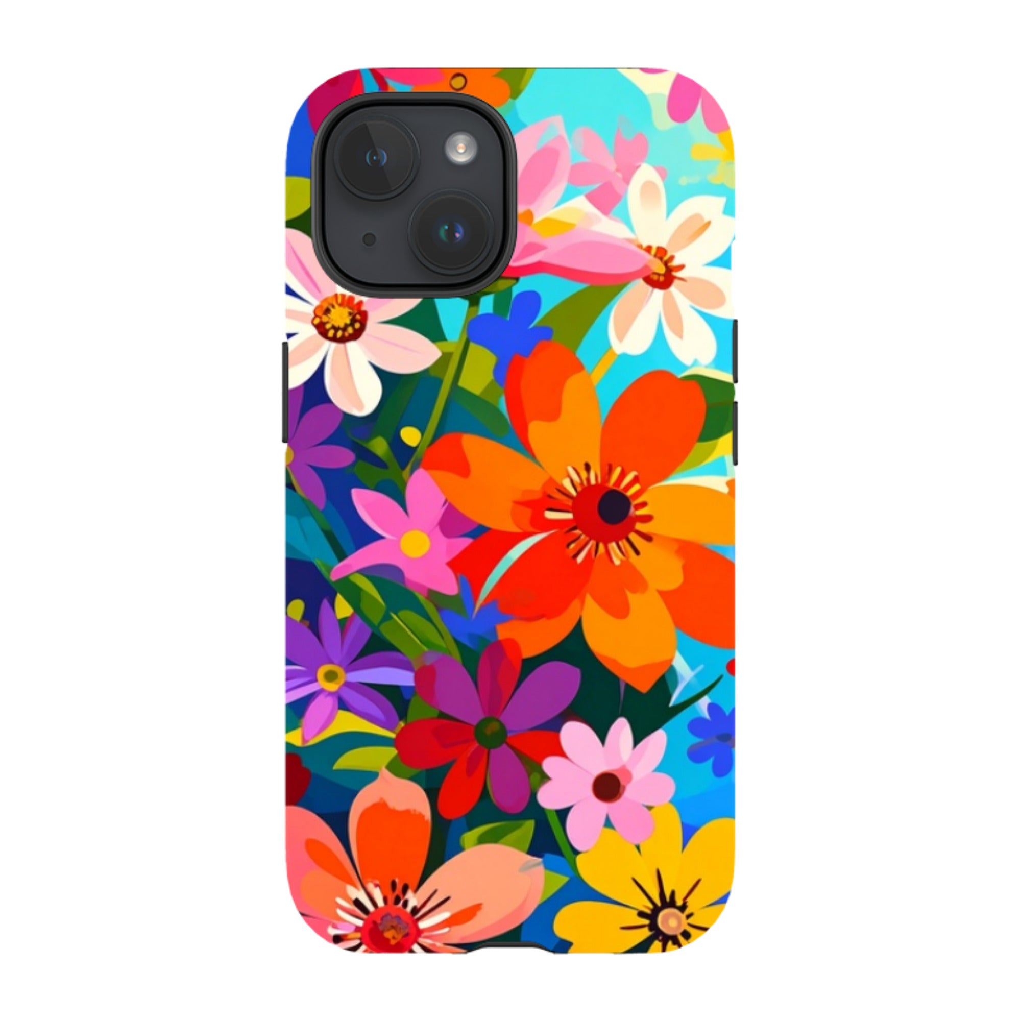 iPhone Tough Case - Rainbow Floral
