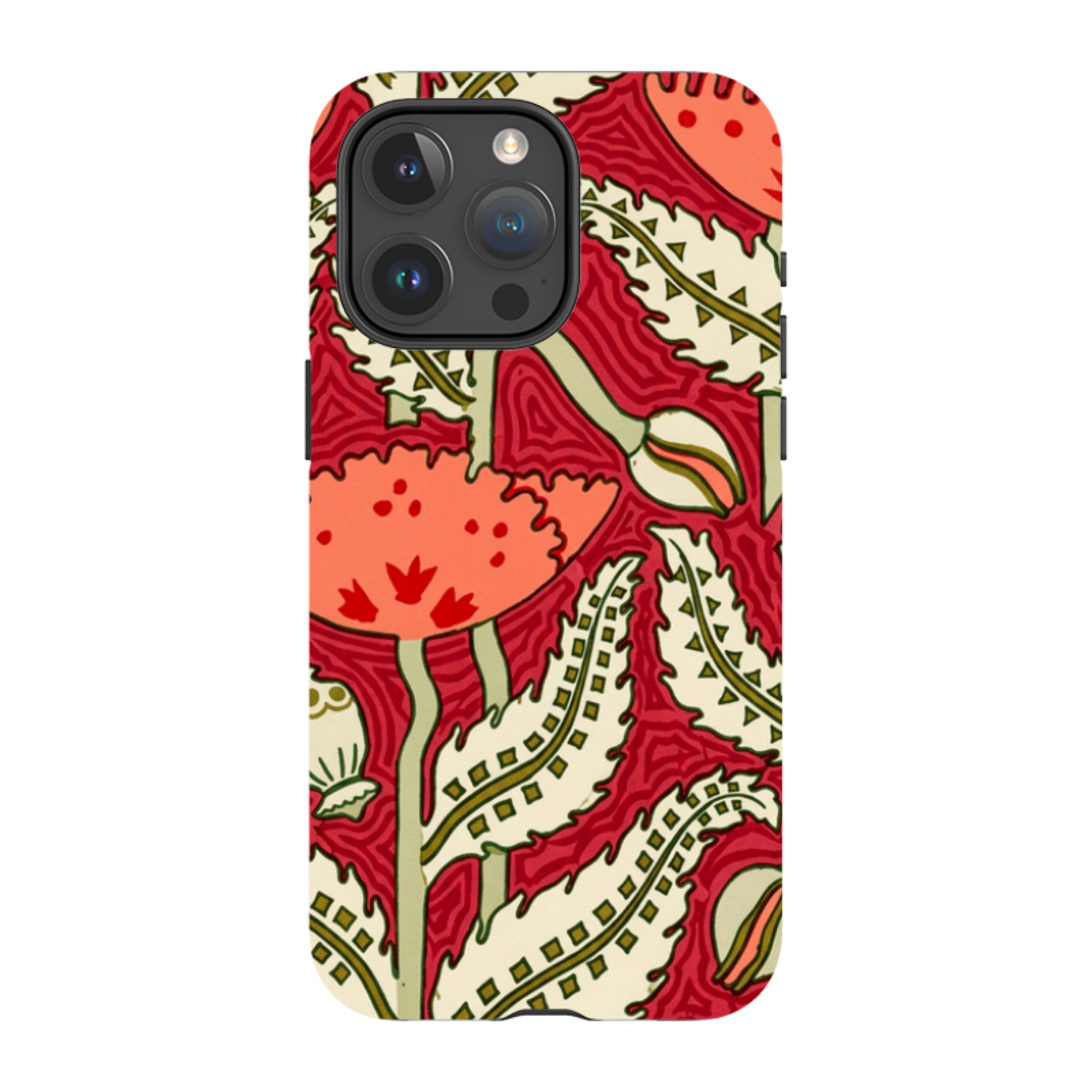 iPhone MagSafe Tough Case - William Morris Red Floral