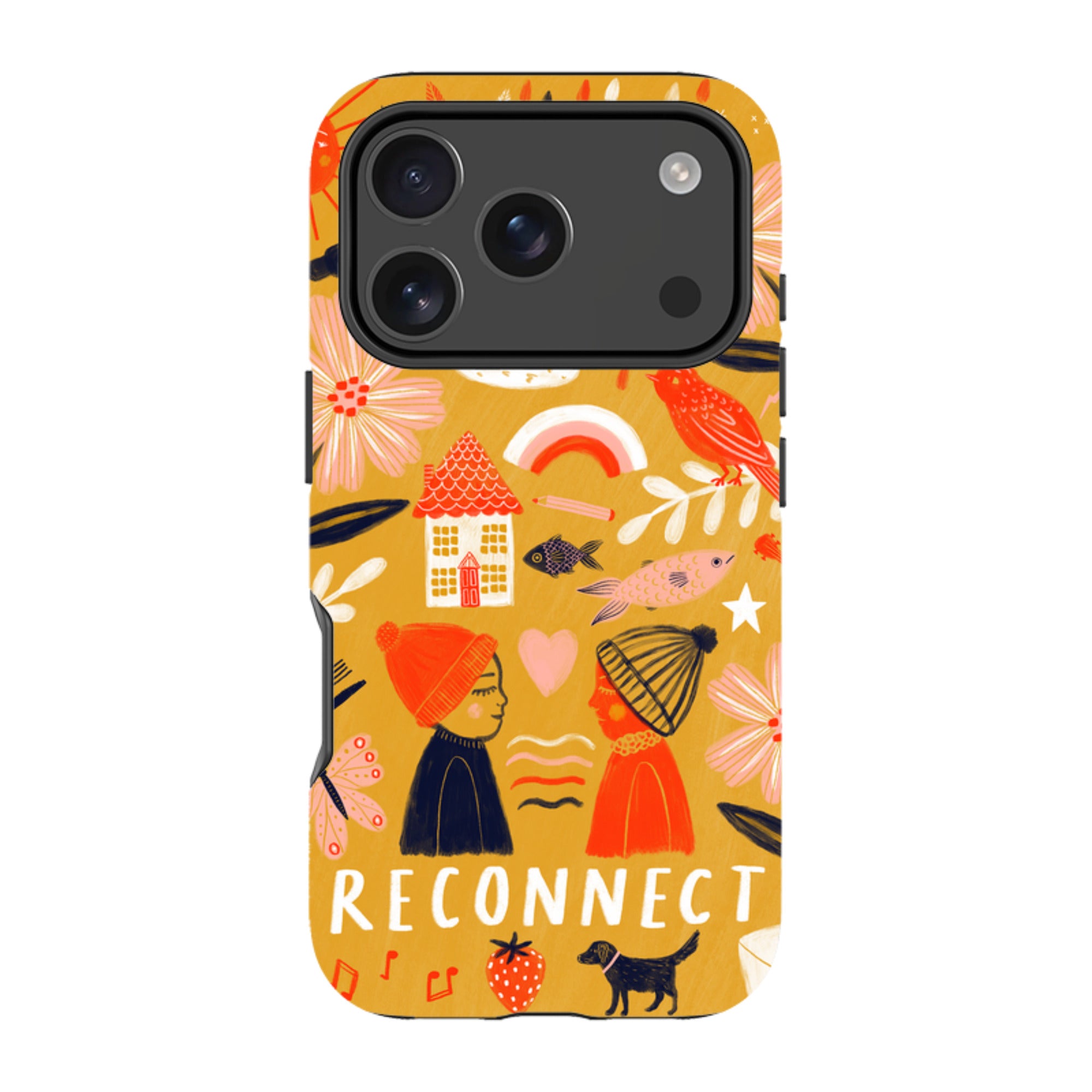 iPhone Tough Case - Reconnect Yellow By Lee Foster Wilson