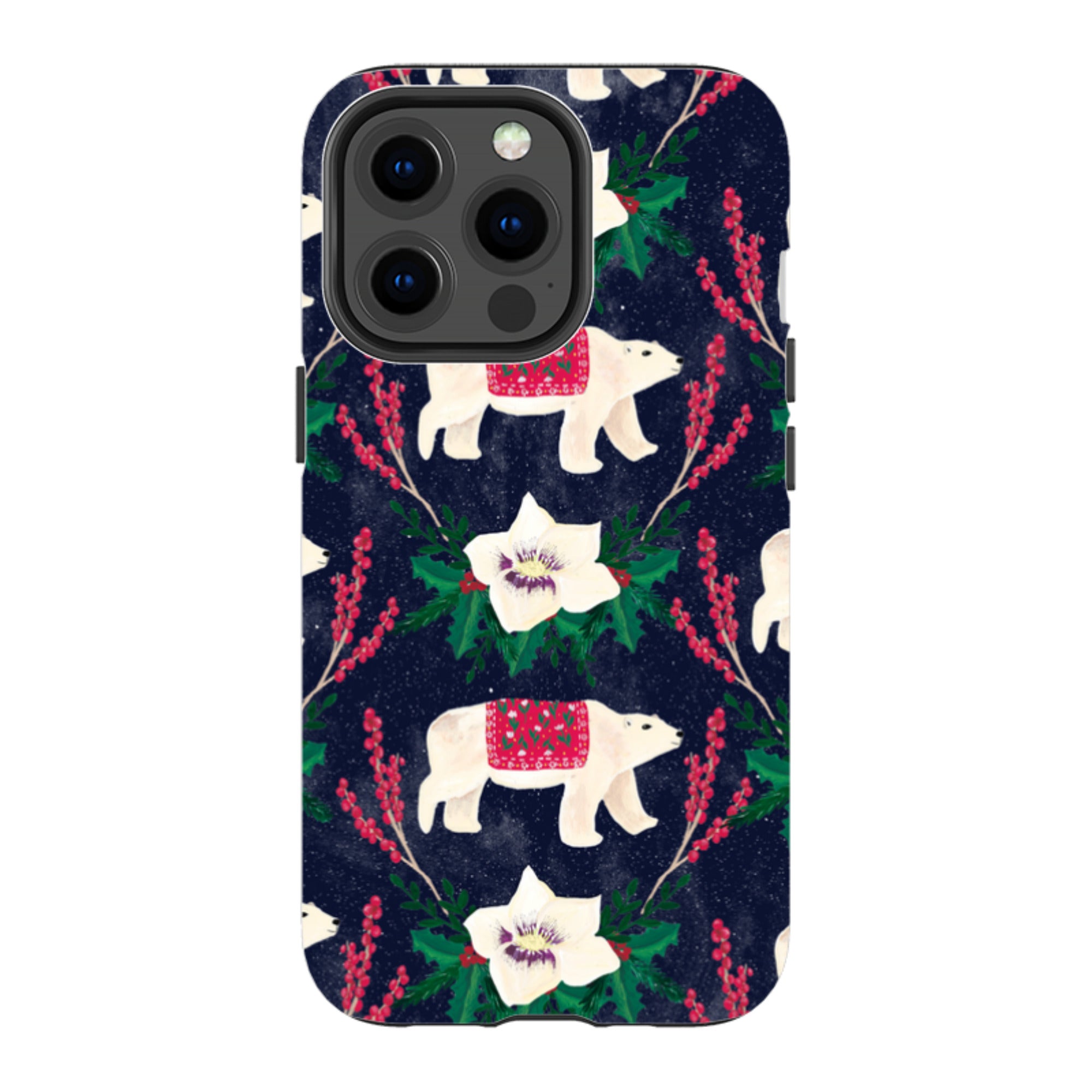iPhone Tough Case - Midnight Polar Bears By Abby Jacobs