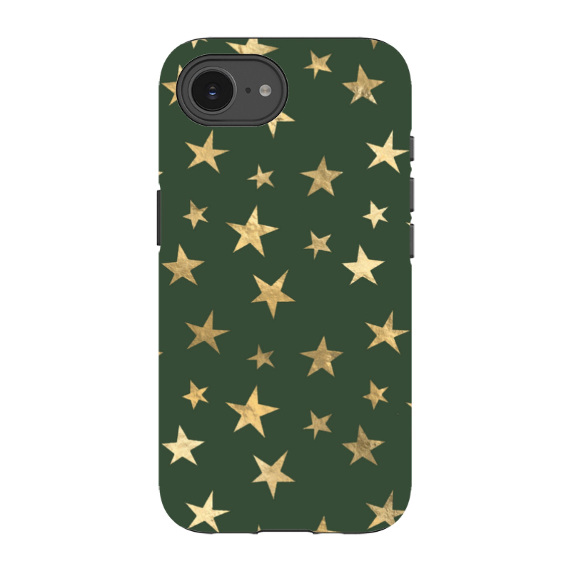 iPhone Tough Case - Green and Gold Stars