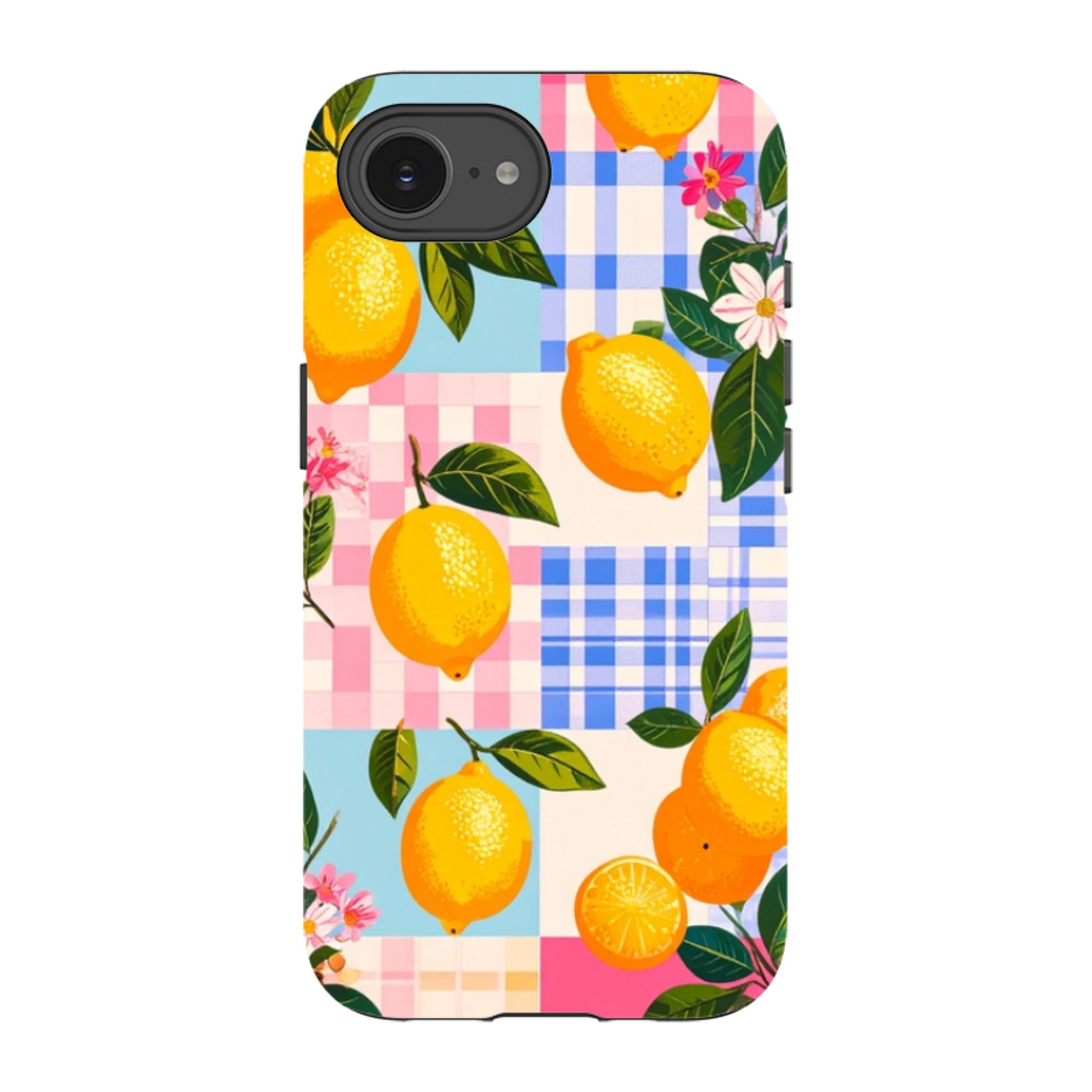 iPhone Tough Case - Lemons and Checks
