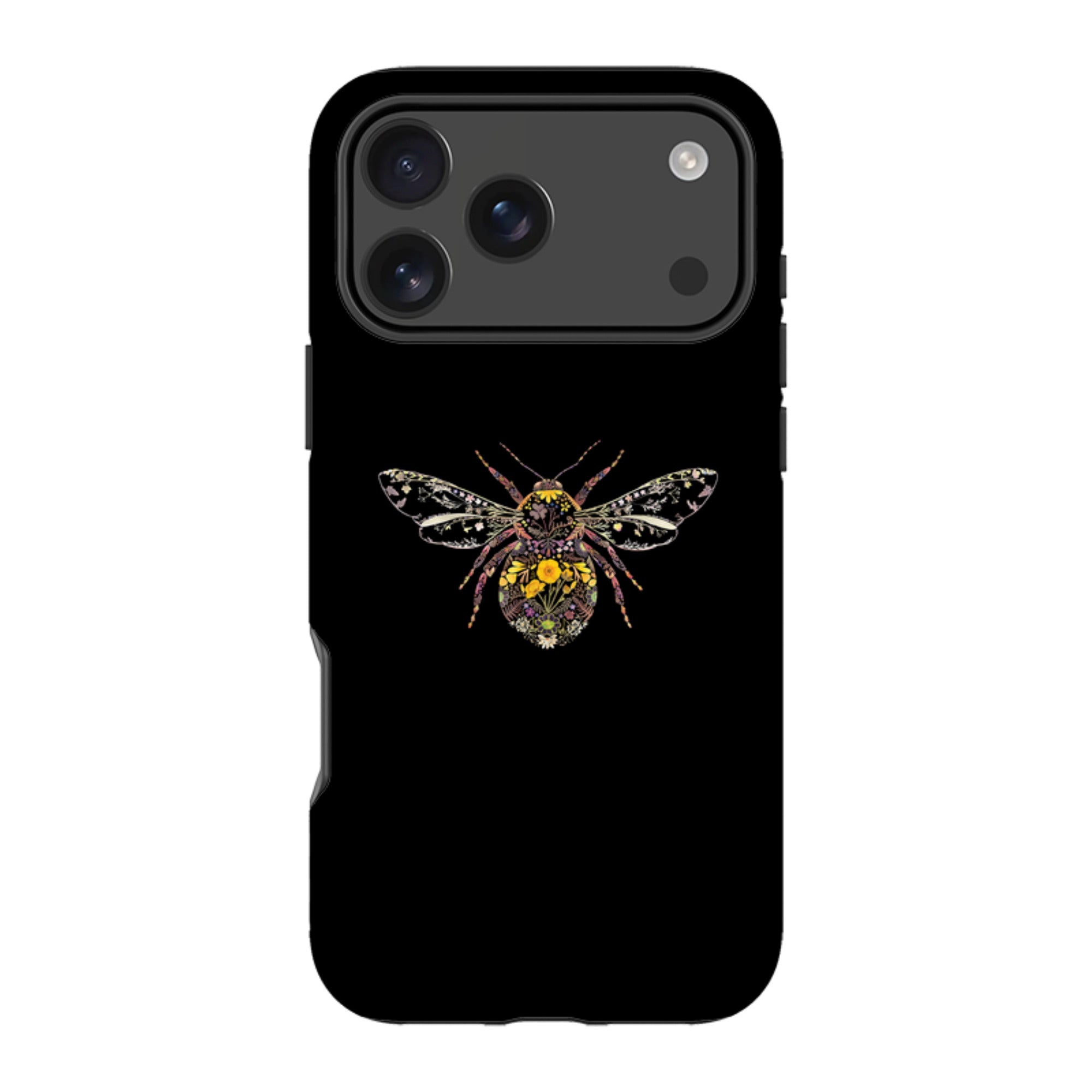 iPhone MagSafe Tough Case -  Floral Bumble Bee By Helen Ahpornsiri