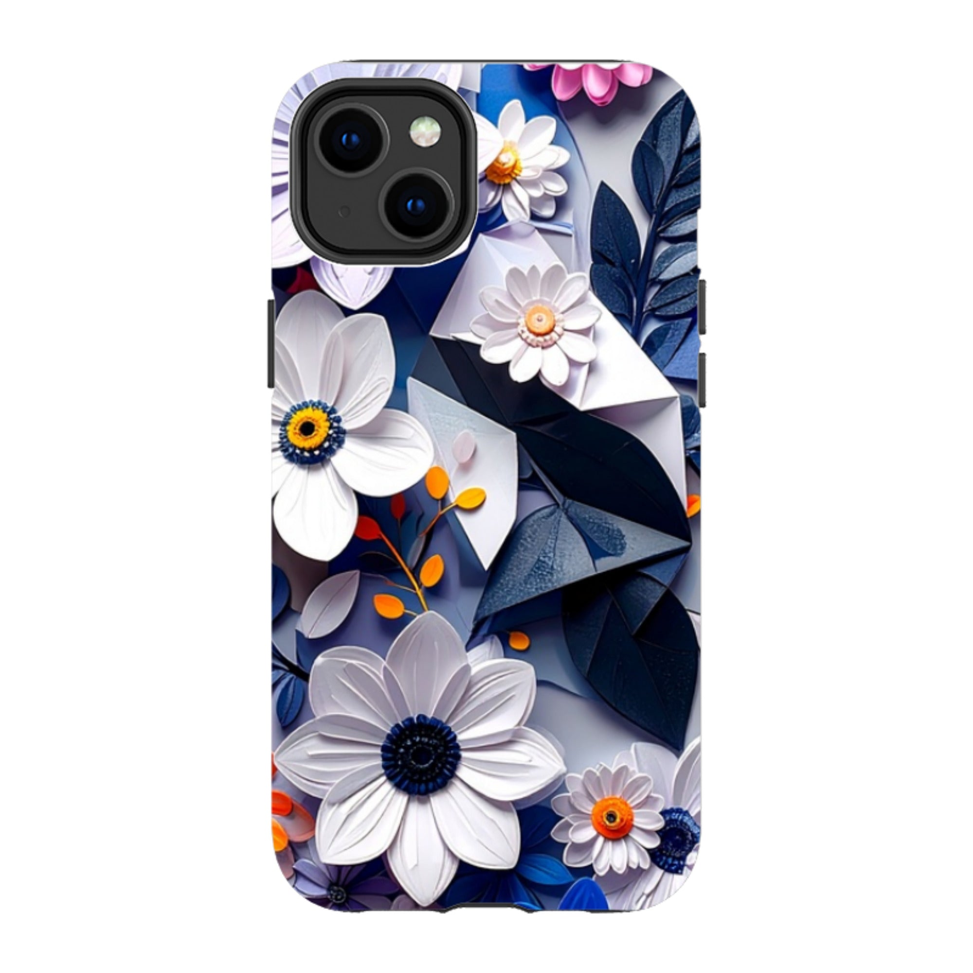 iPhone MagSafe Tough Case - Summer Blue Florals