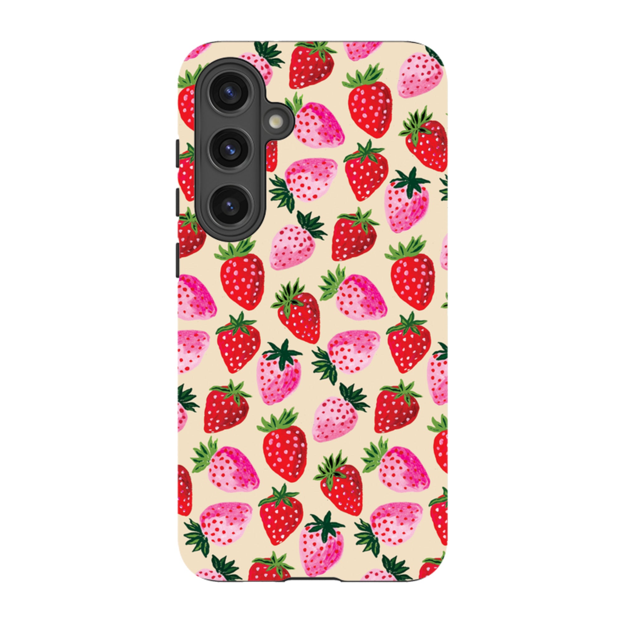 Samsung Tough  Case - Strawberry Scatter Cream By Emma Frances Grant