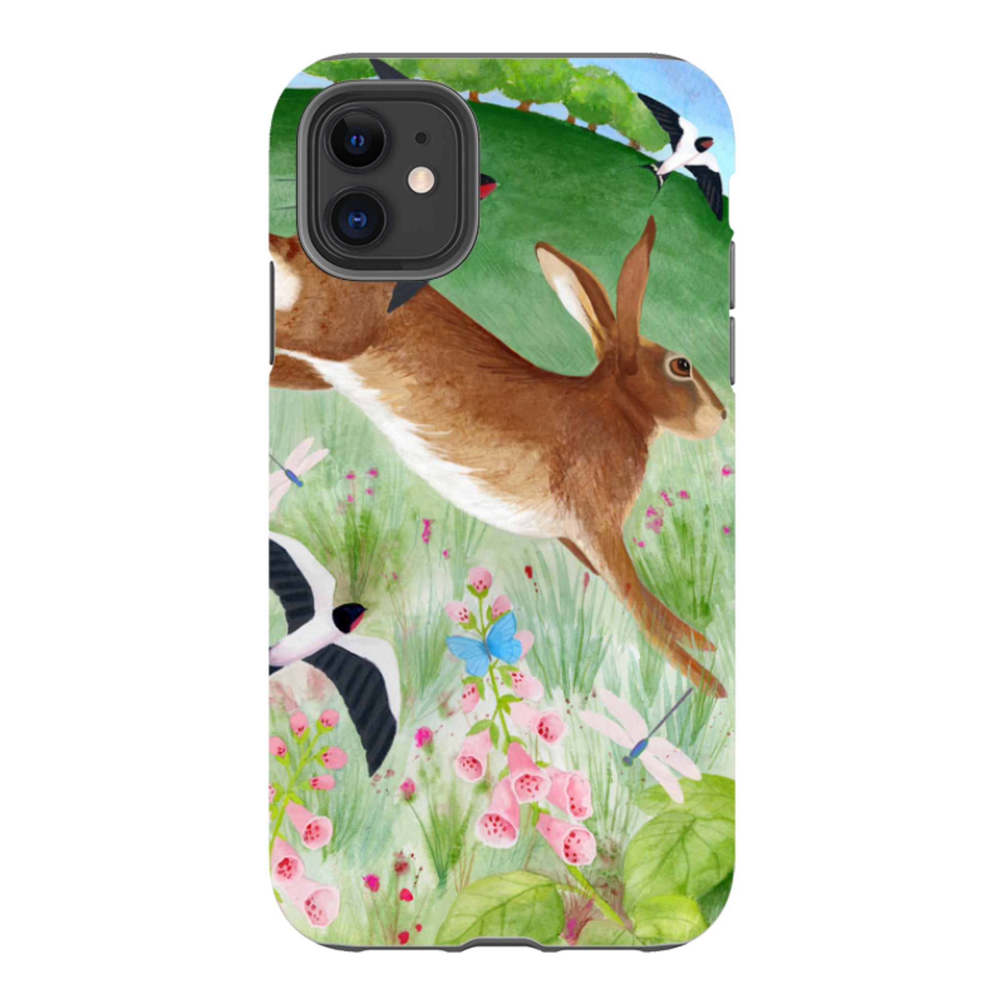 iPhone Tough Case - Hares And Swallows By Bex Parkin