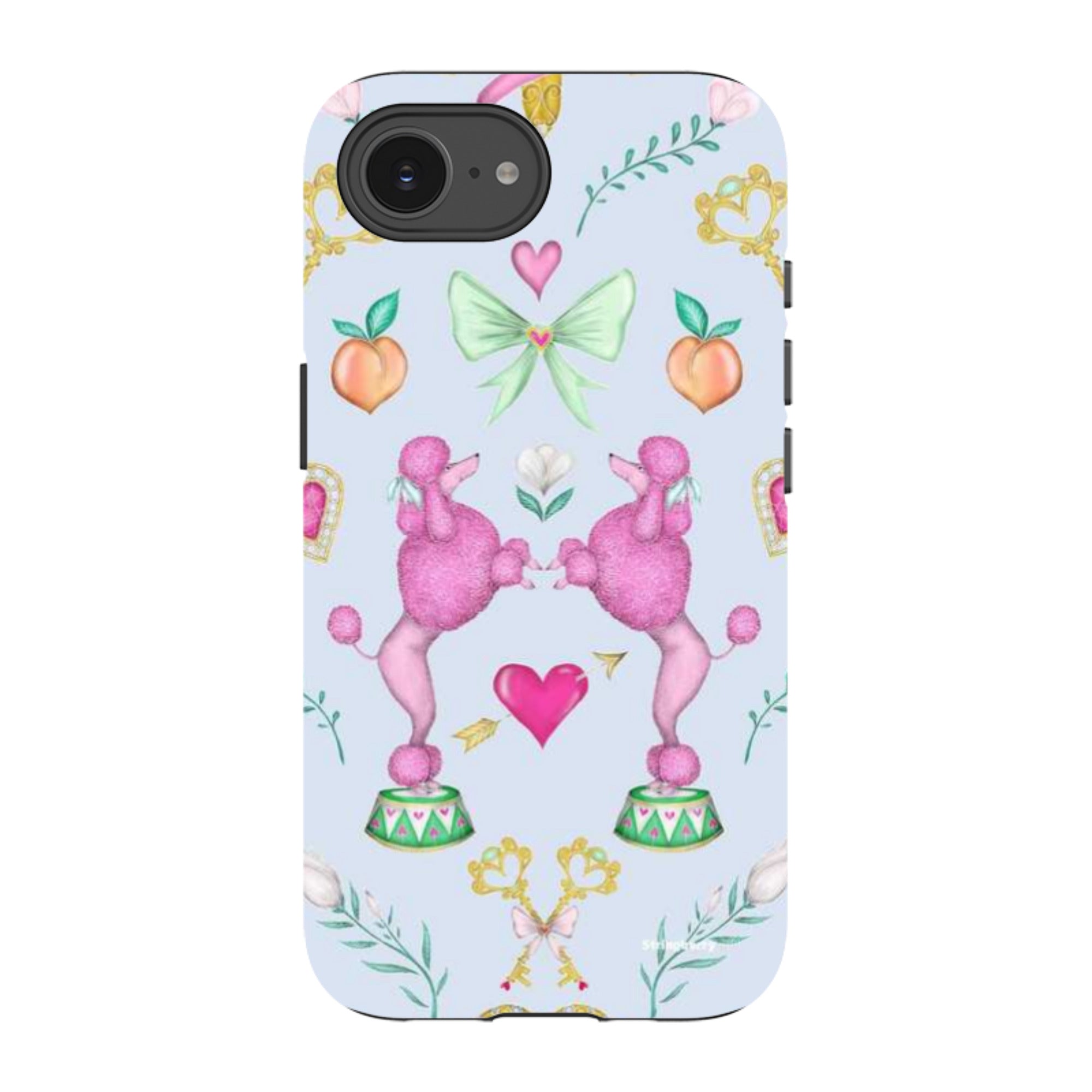 iPhone Tough Case - Pink Poodle Parlour Powder By Catherine Rowe