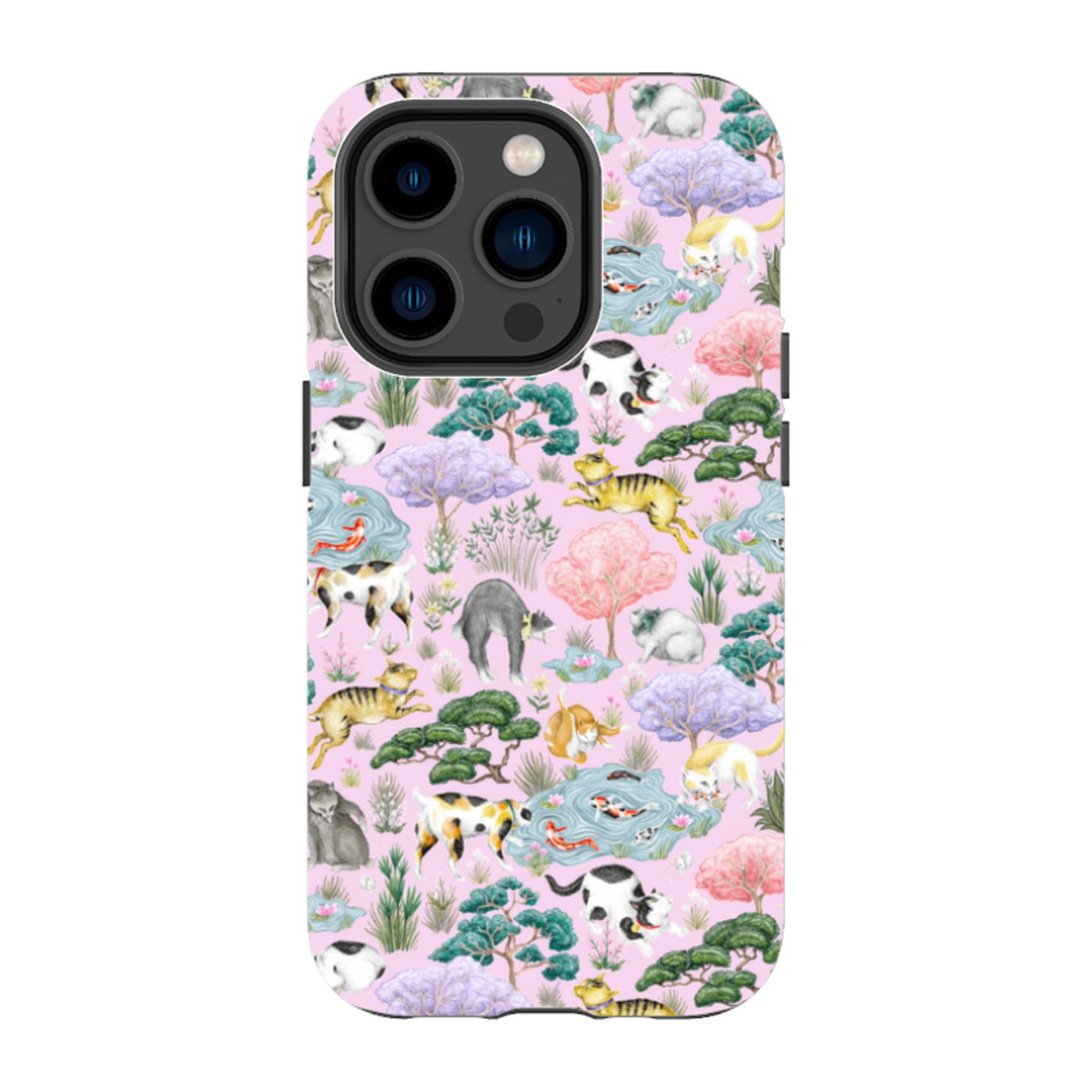iPhone Tough Case - Cat Garden By Catherine Rowe
