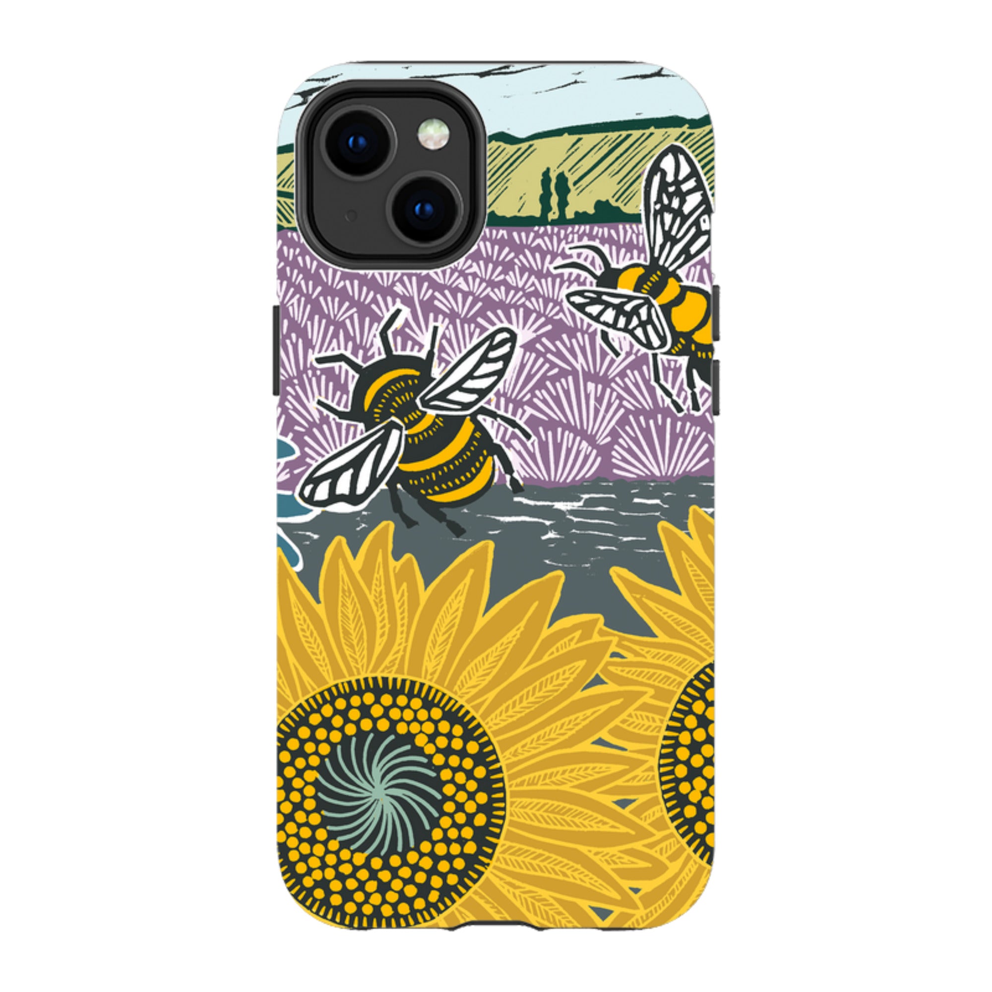iPhone Tough Case - Bees And Sunflowers By Kate Heiss