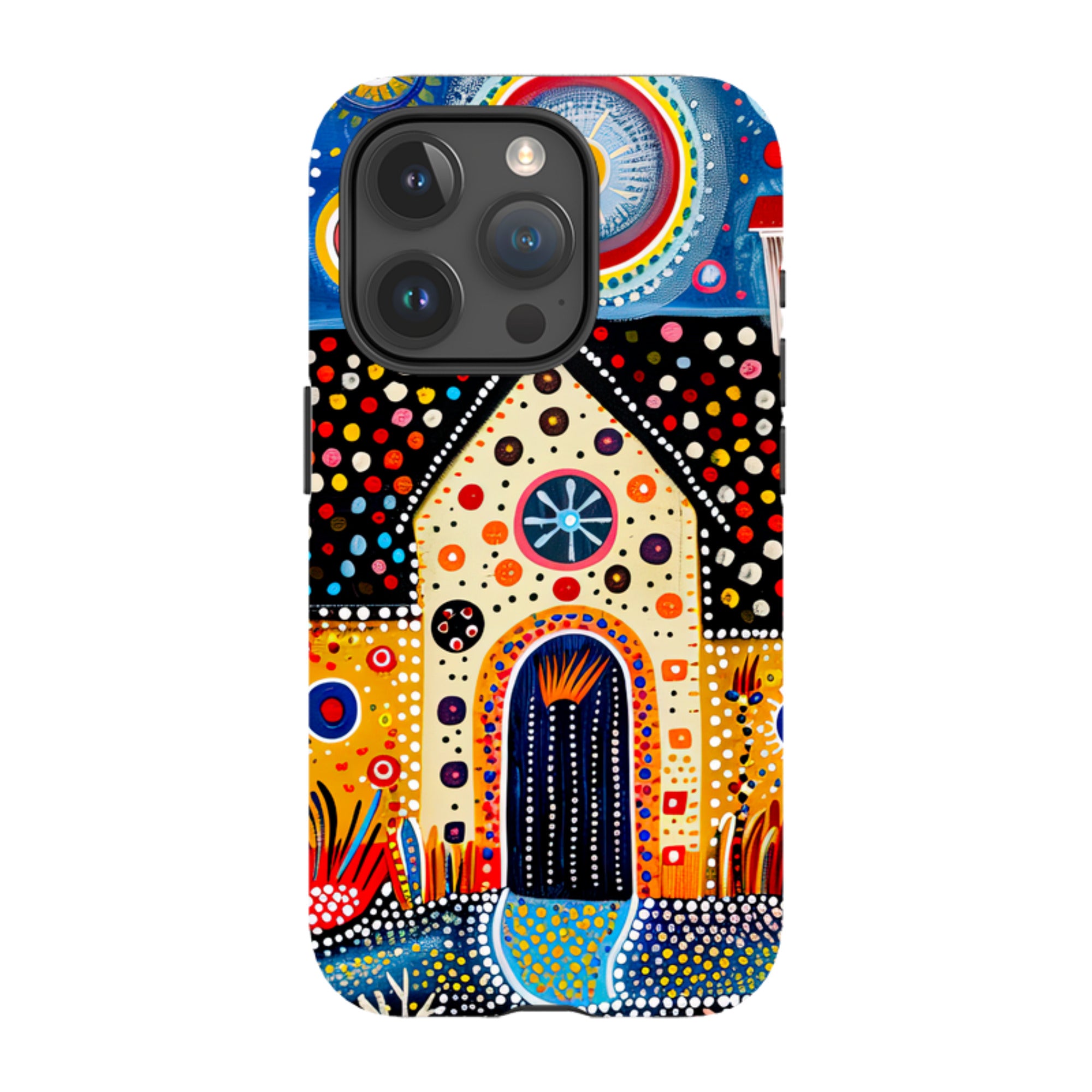 iPhone MagSafe Tough Case - Folk Art House IX