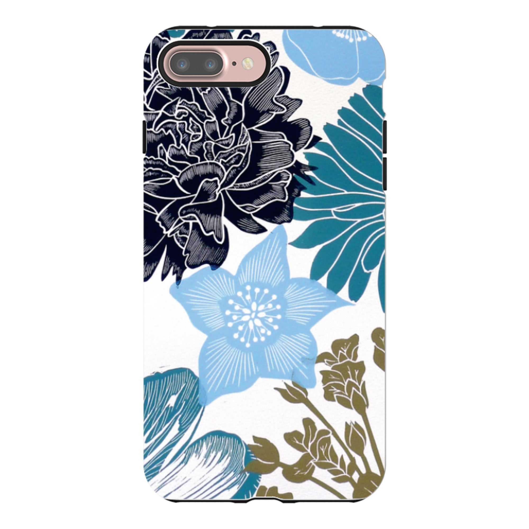 iPhone Tough Case - Cottage Garden Blue By Kate Heiss