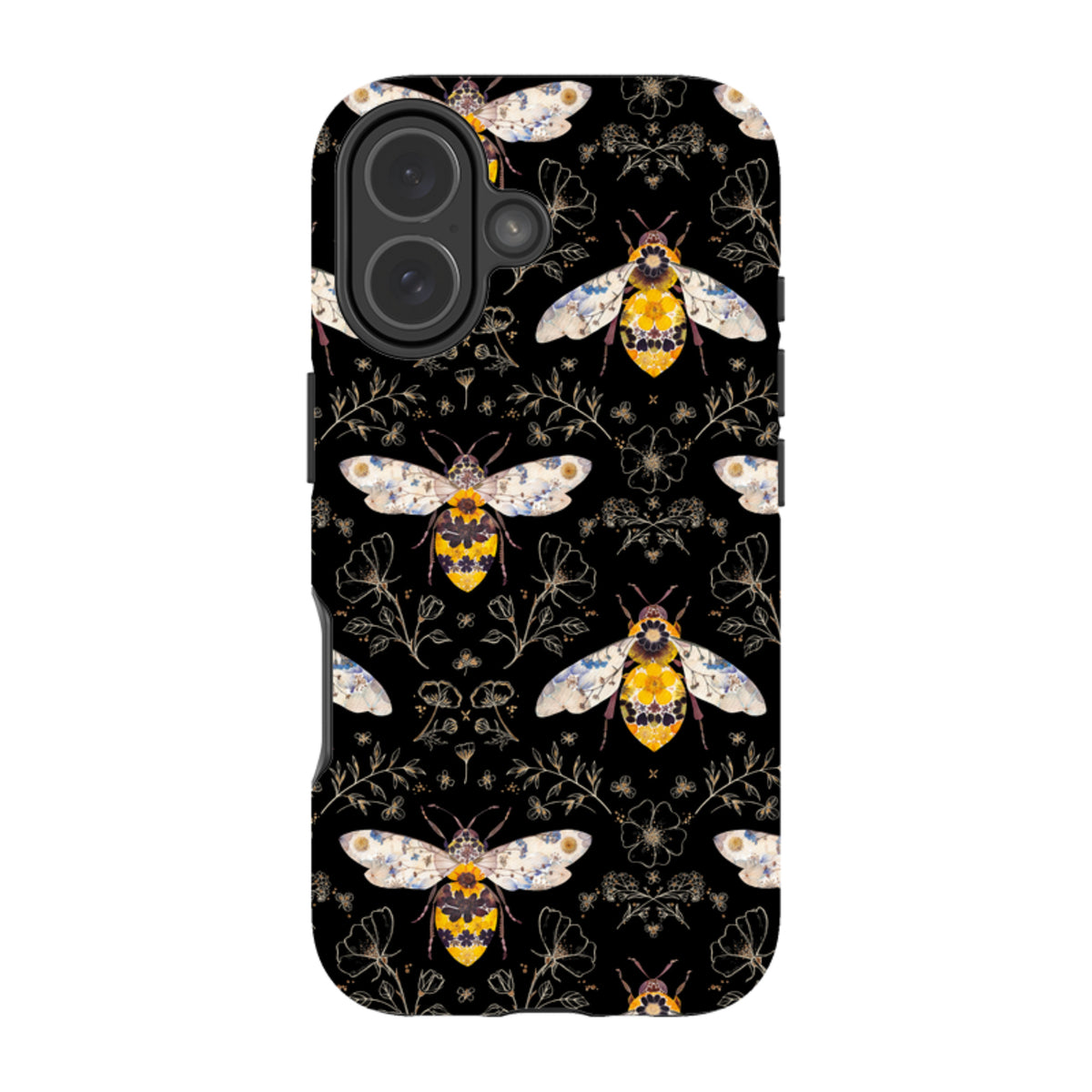 iPhone Tough Case - Midnight Bumble Bee Multi By Helen Ahpornsiri