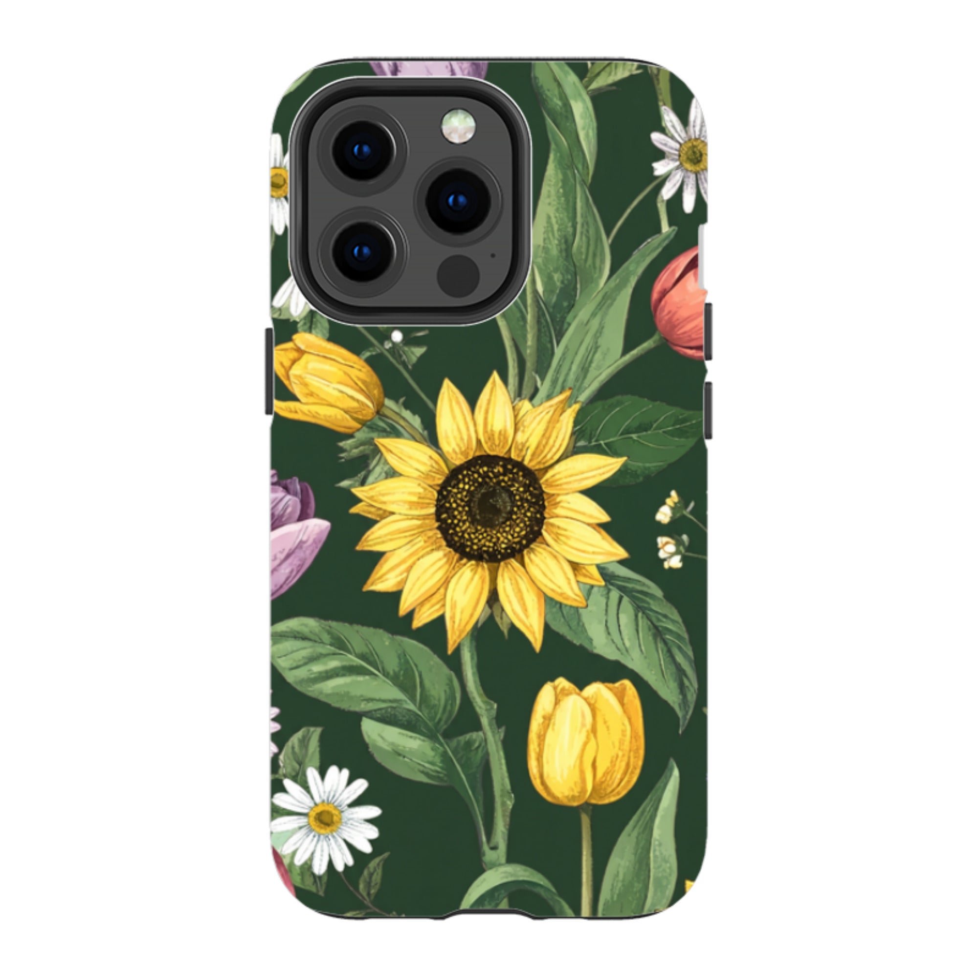 iPhone Case - Green Sunflowers