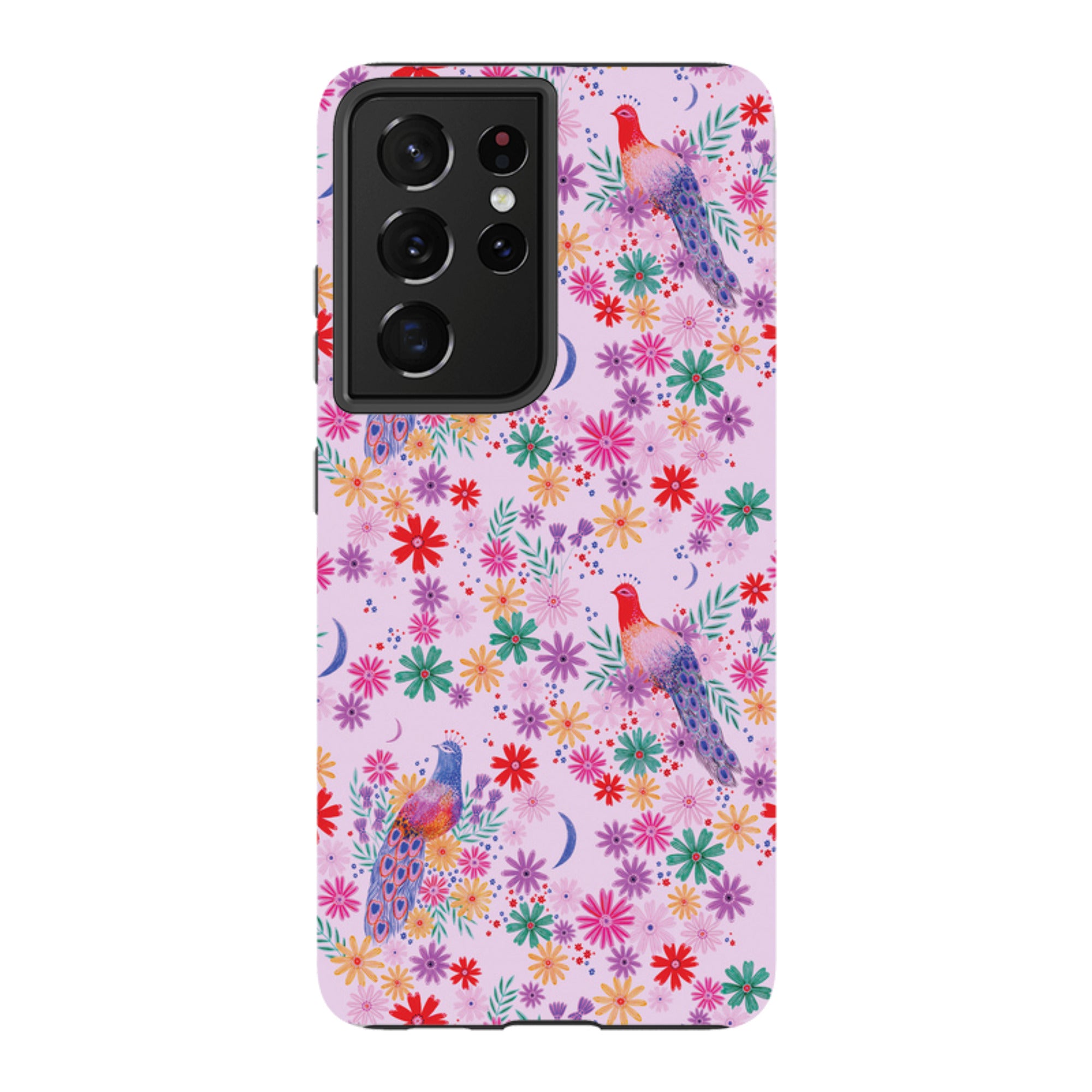 Samsung Tough Case - Peacock Pattern Lilac By Lee Foster Wilson