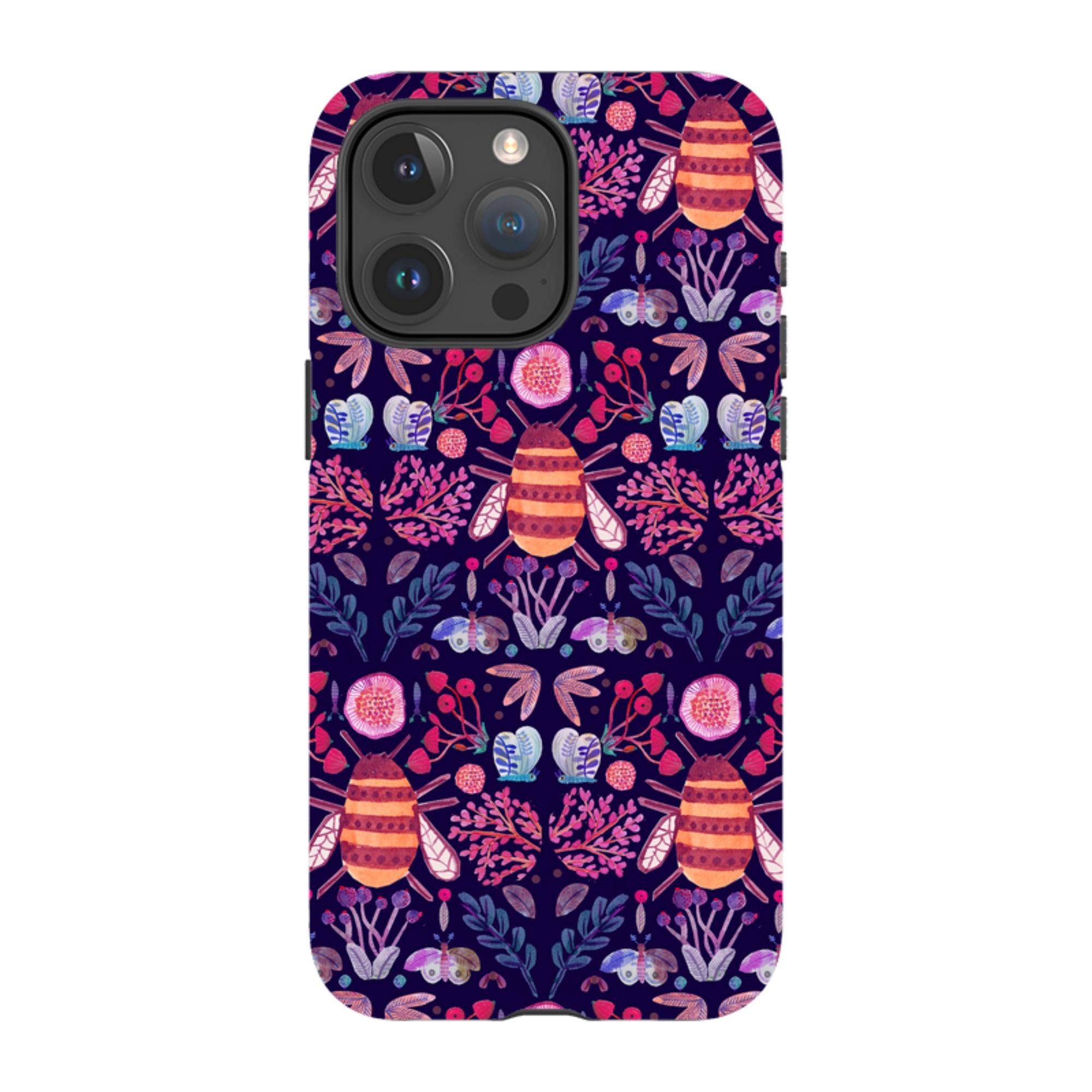 iPhone Tough Case - Botanics and Insects By Gabriela Larios