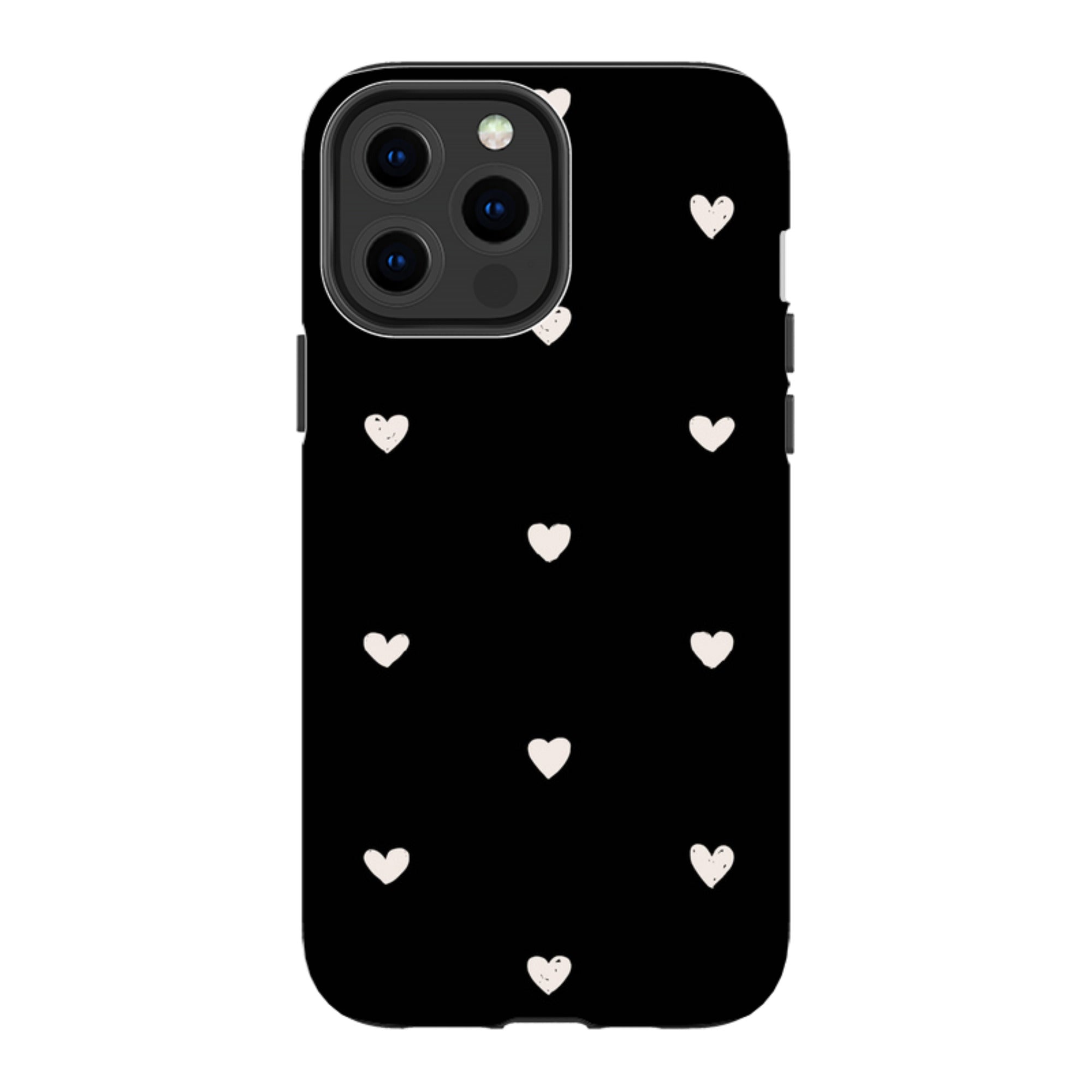 iPhone Tough Case - Hearts Black