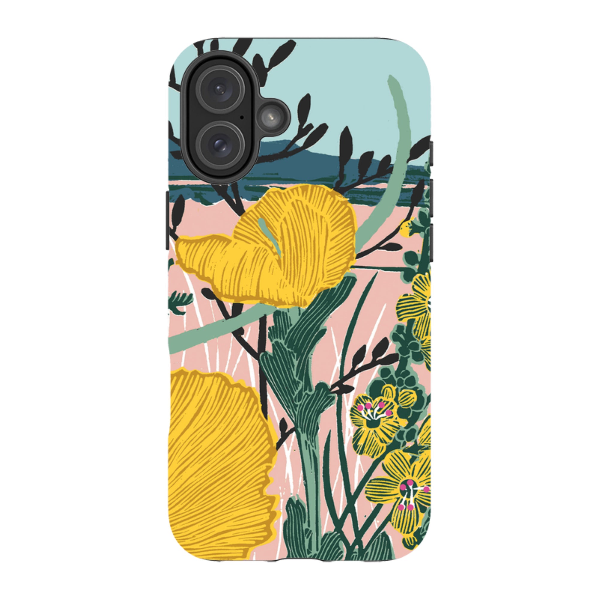 iPhone Tough Case - Yellow Poppies By Kate Heiss