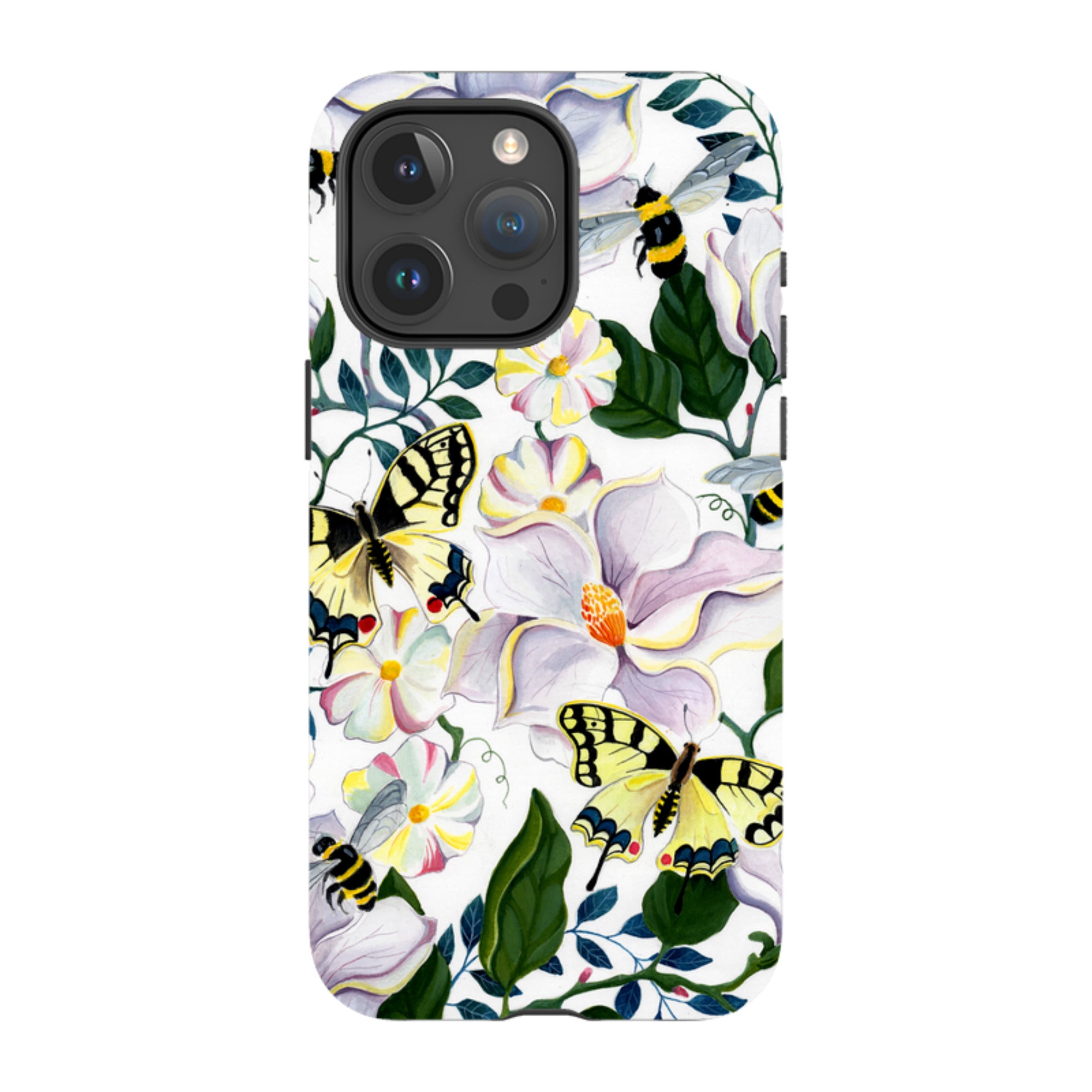 iPhone Tough Case - Bees And Magnolia By Bex Parkin