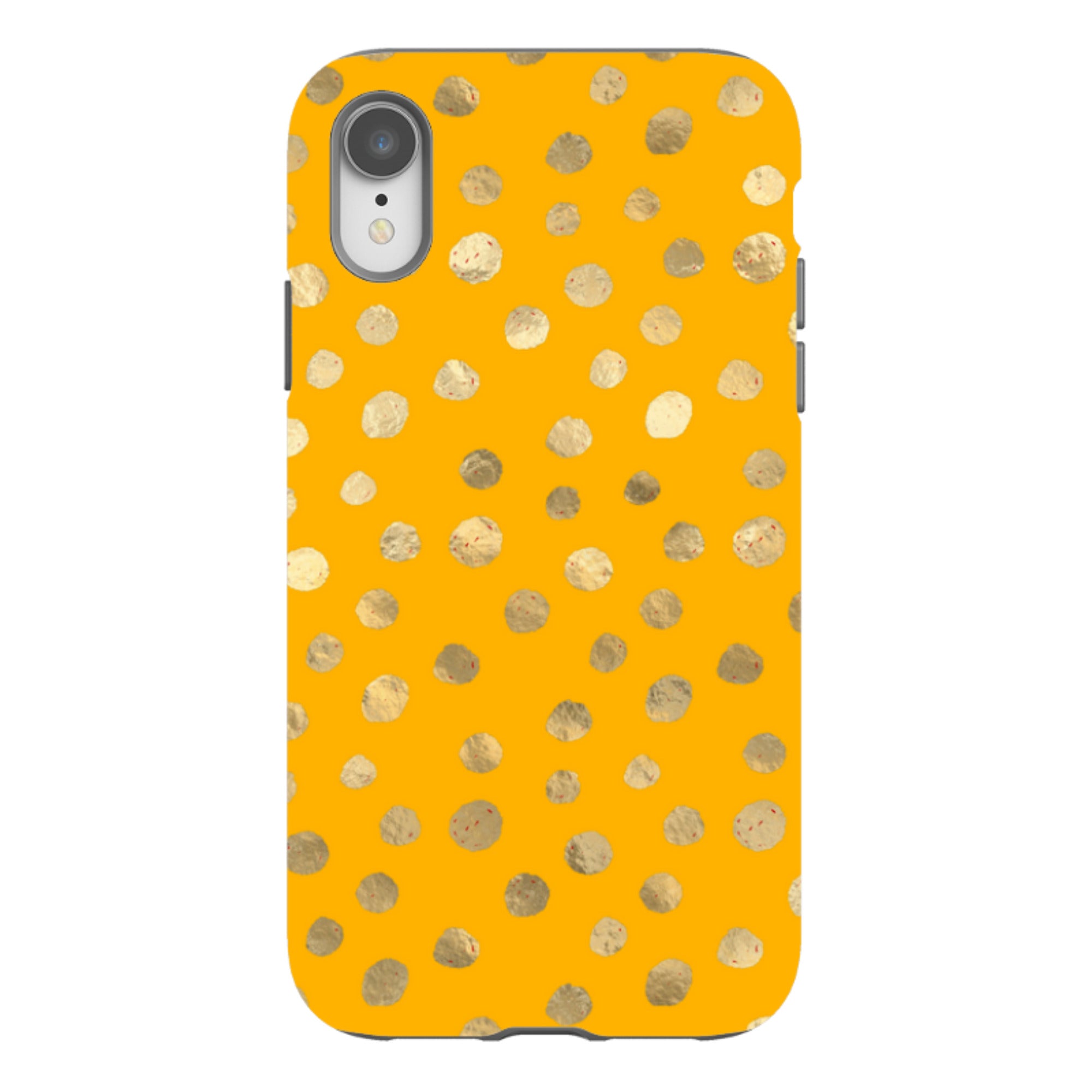 iPhone Tough Case - Honey and Gold Dots