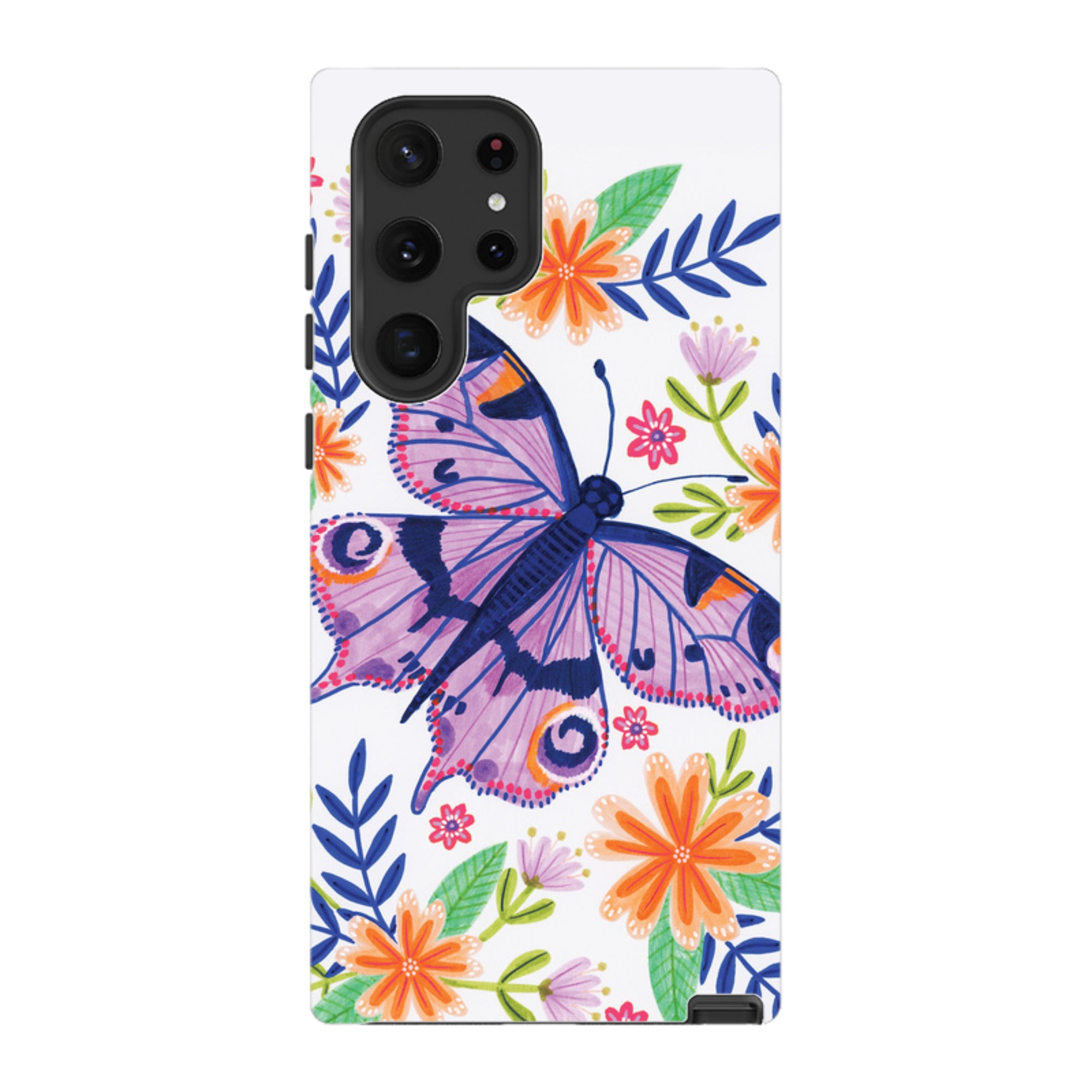 Samsung Tough Case - Floral Lilac Butterfly By Lee Foster Wilson