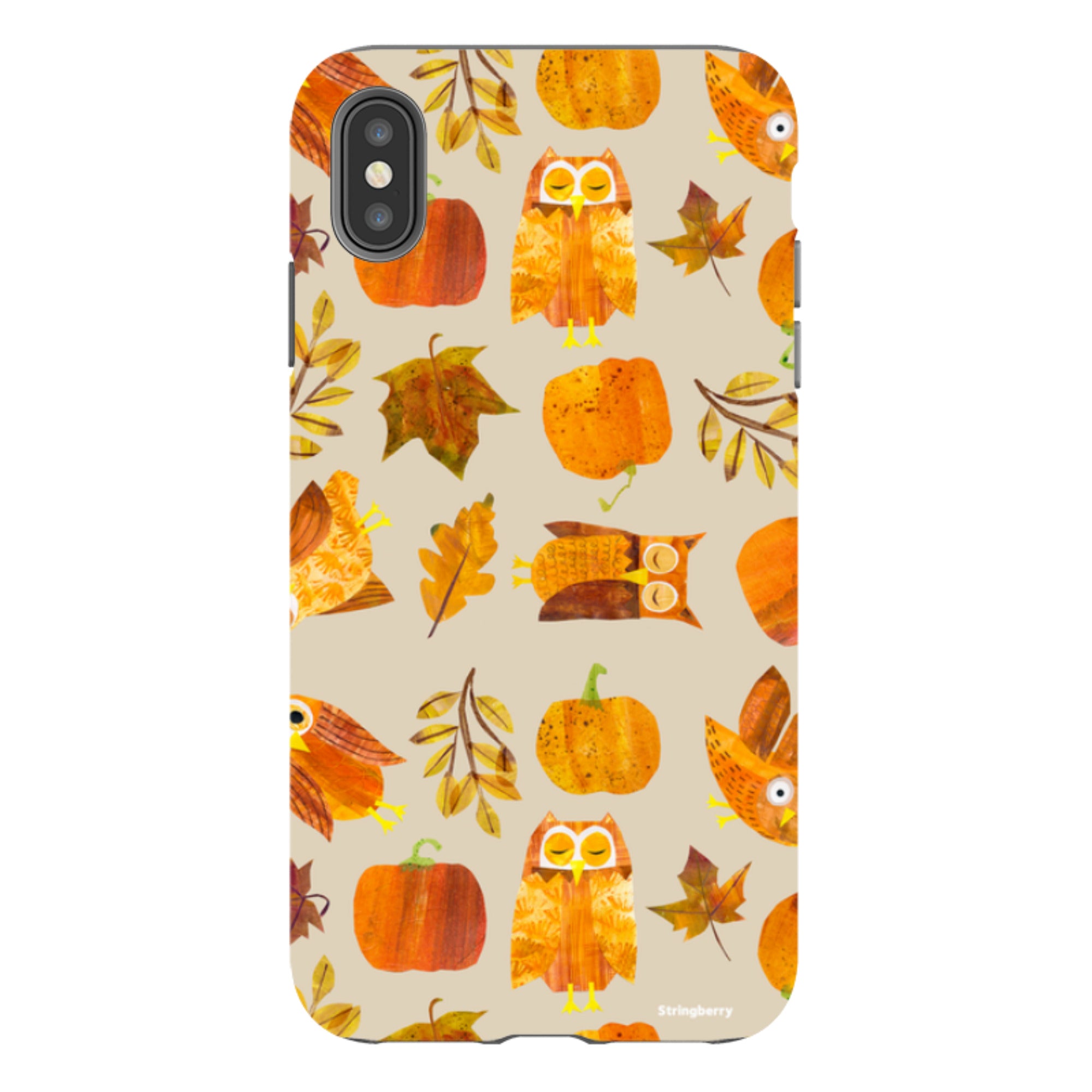 iPhone Tough Case - Pumpkins and Owls By Tracey English