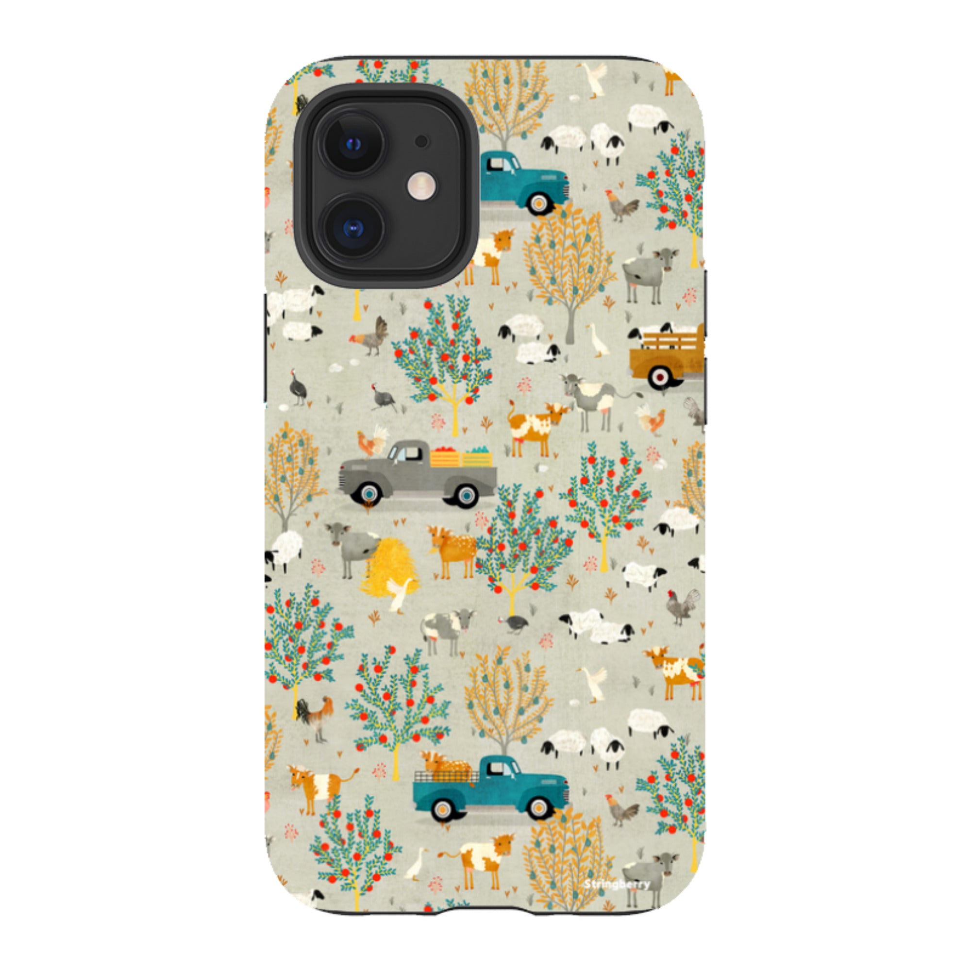 iPhone Tough Case - Farm Life Grey By Katherine Quinn