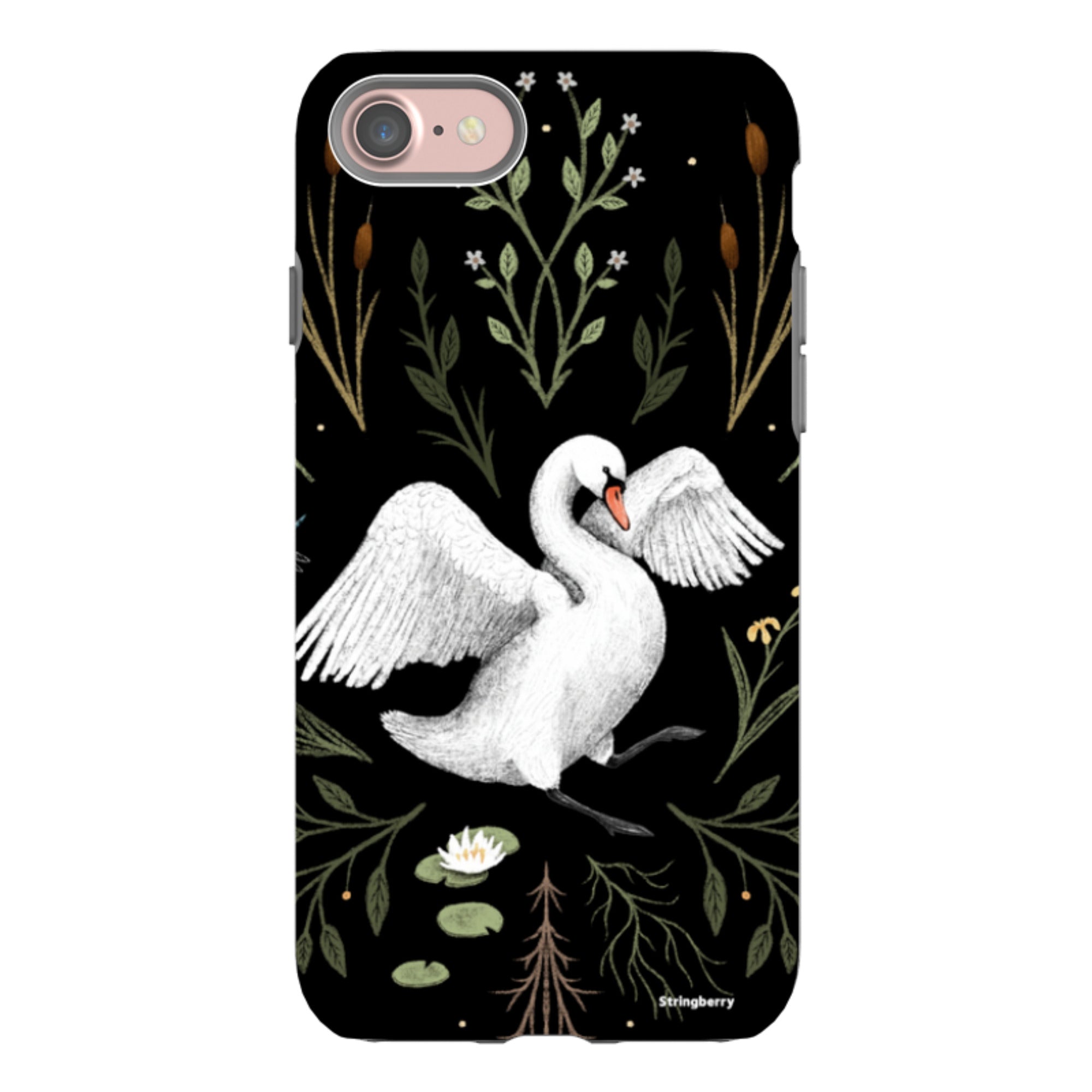 iPhone Tough Case - Swan By Anna Stead