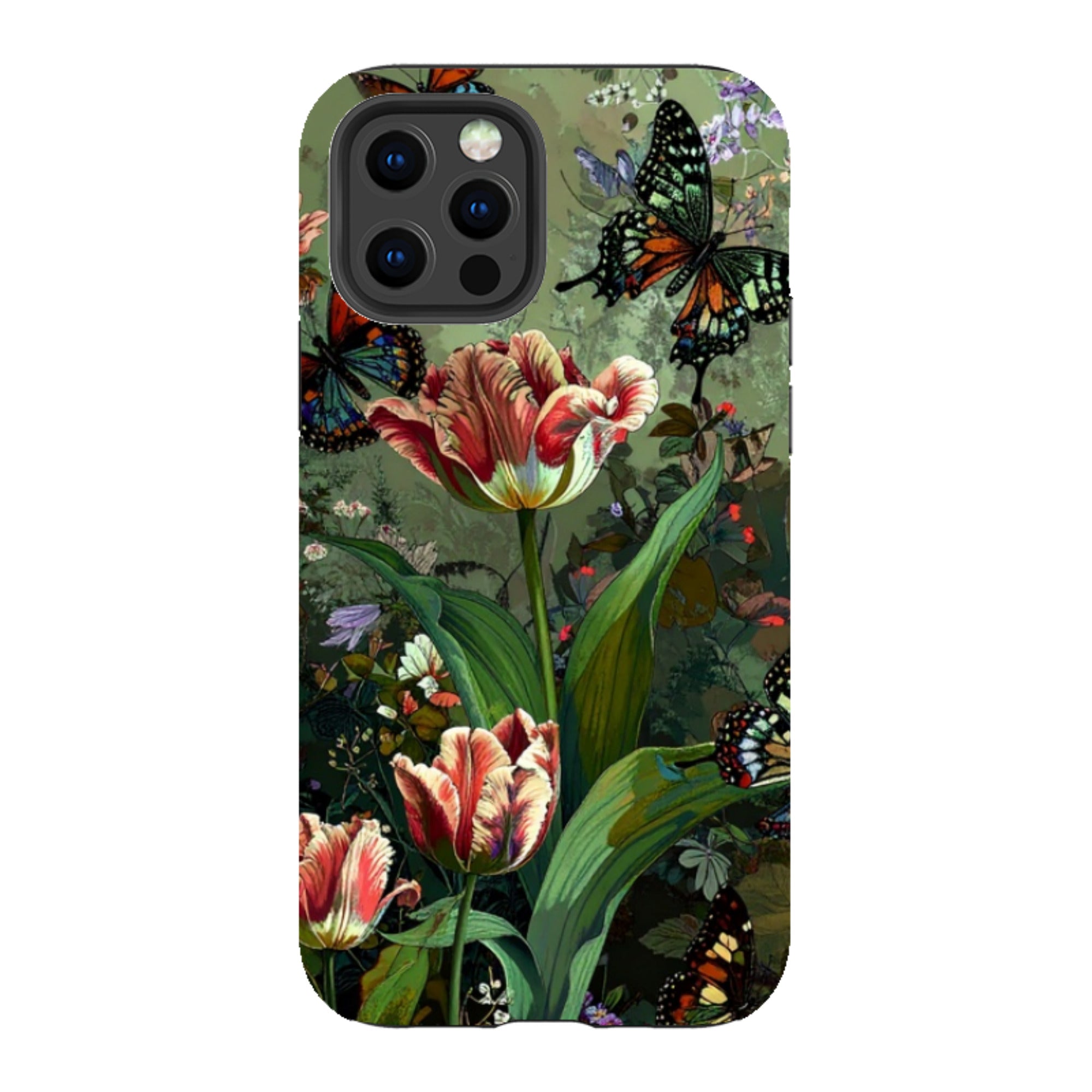 iPhone Tough Case - Green Vyne Butterflies