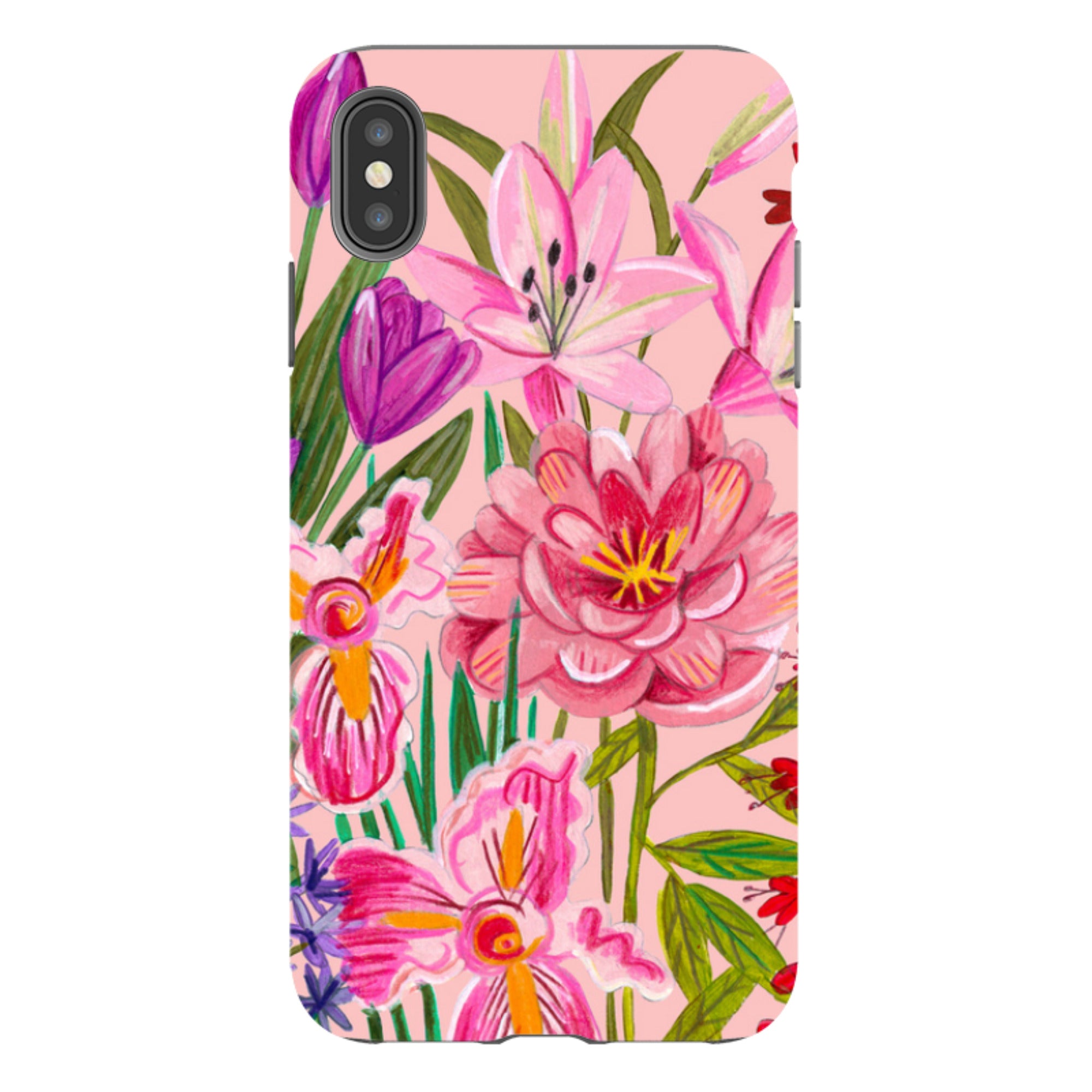 iPhone Tough Case - Pink Floral By Caroline Bonne Muller