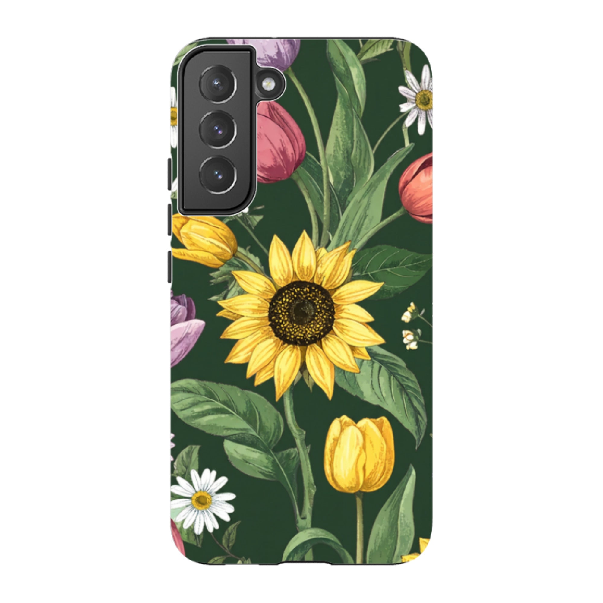 Samsung Tough  Case - Green Sunflowers