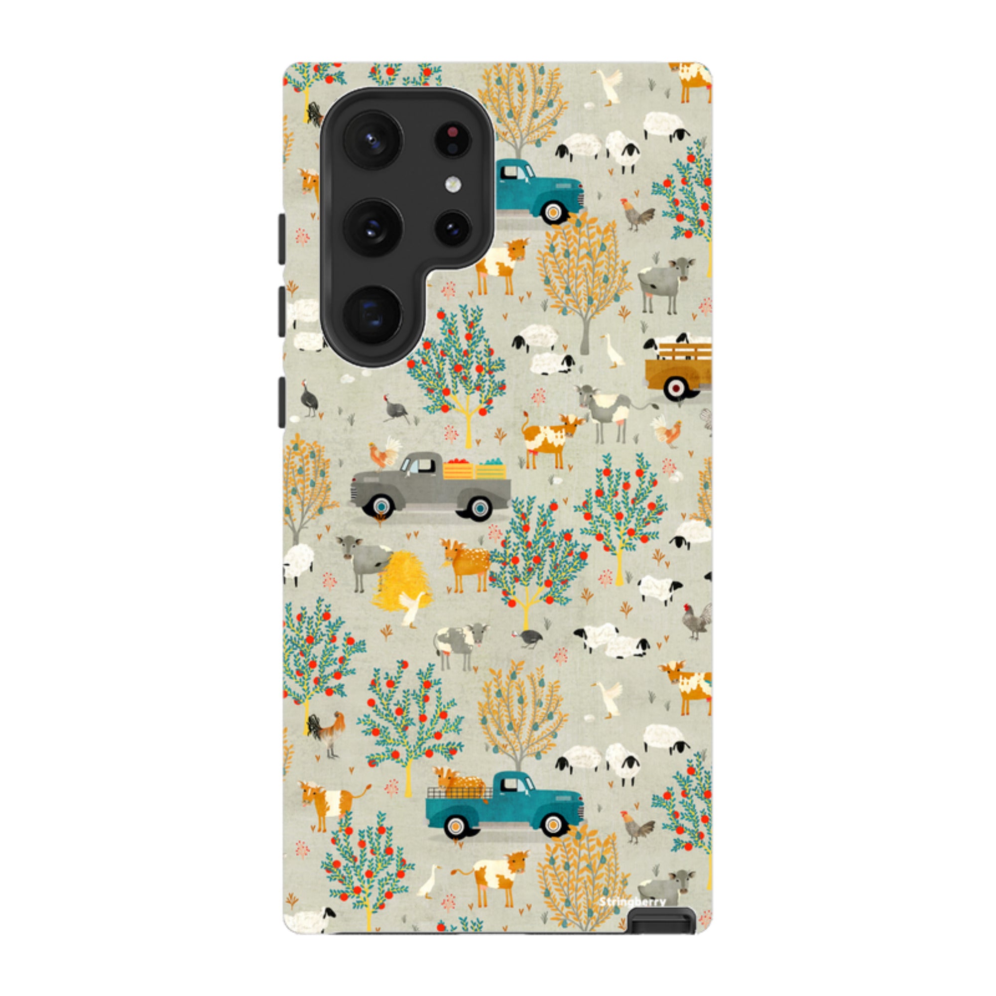 Samsung Tough Case - Farm Life Grey By Katherine Quinn