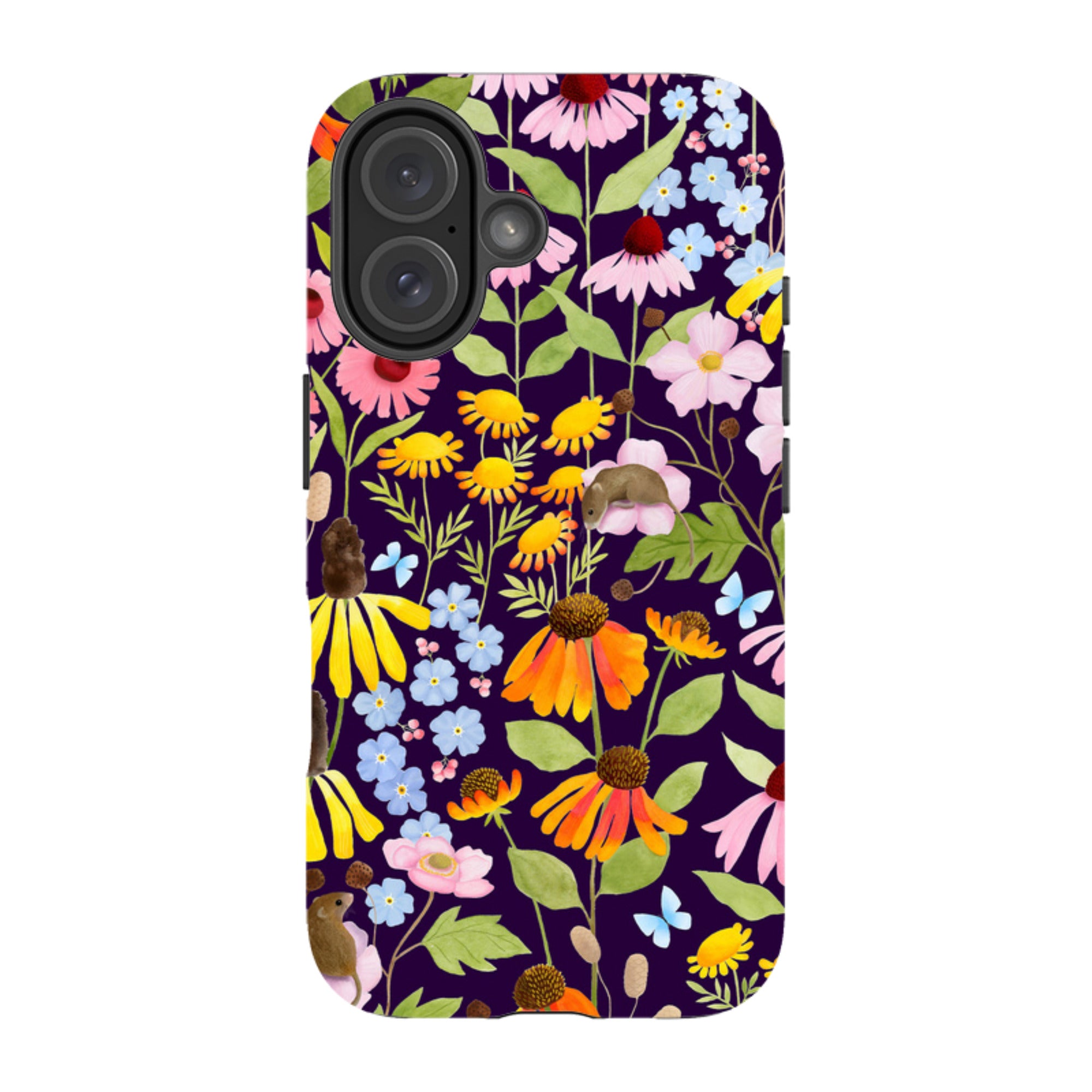 iPhone MagSafe Tough Case -  Mice and Wild Flowers By Bex Parkin