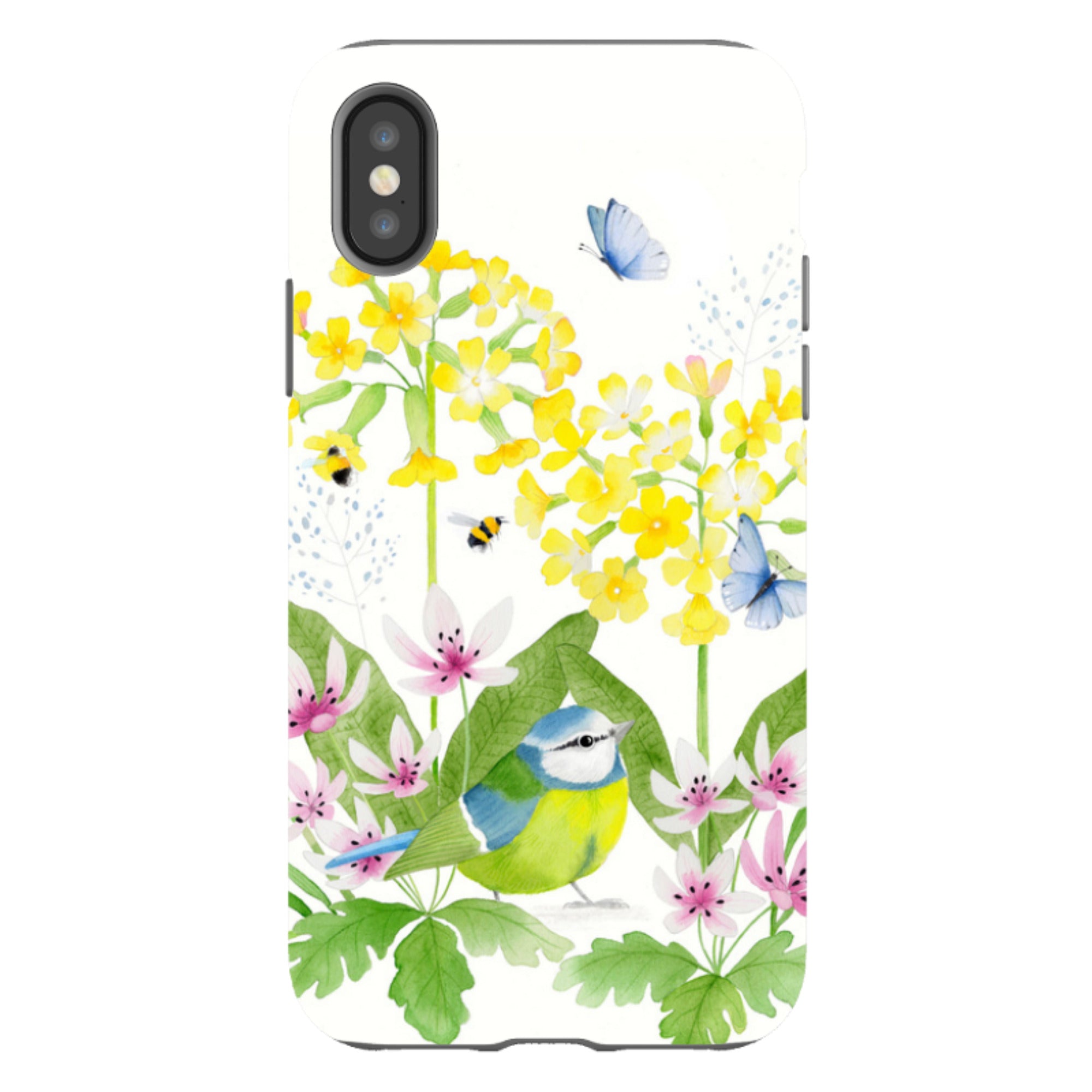 iPhone Tough Case - Blue Tit Garden By Bex Parkin