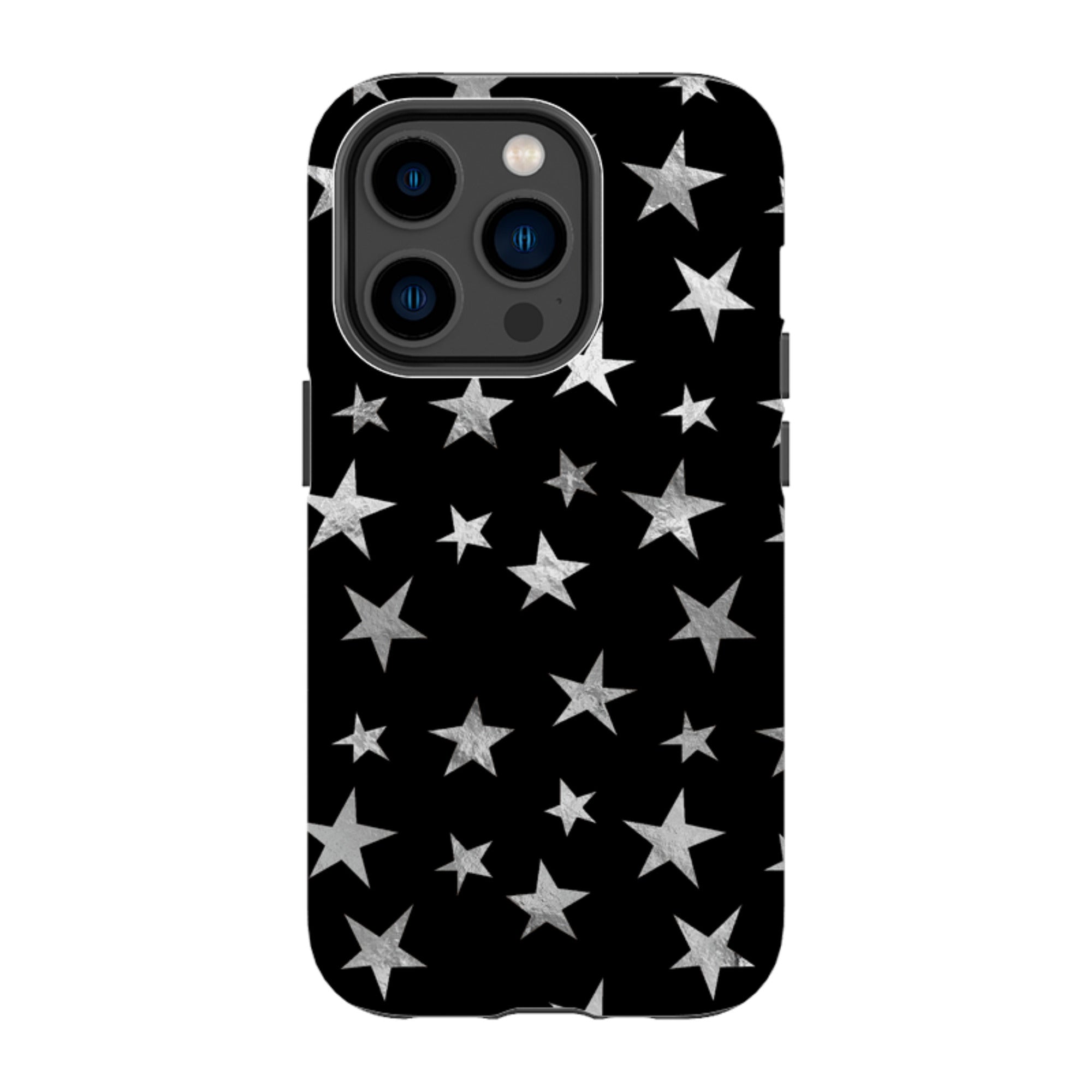 iPhone Tough Case - Black and Silver Stars