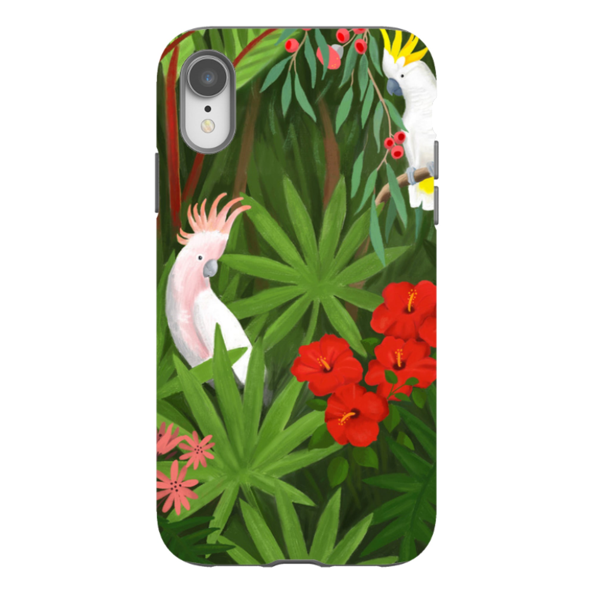 iPhone Tough Case - Cockatoo Jungle By Bex Parkin