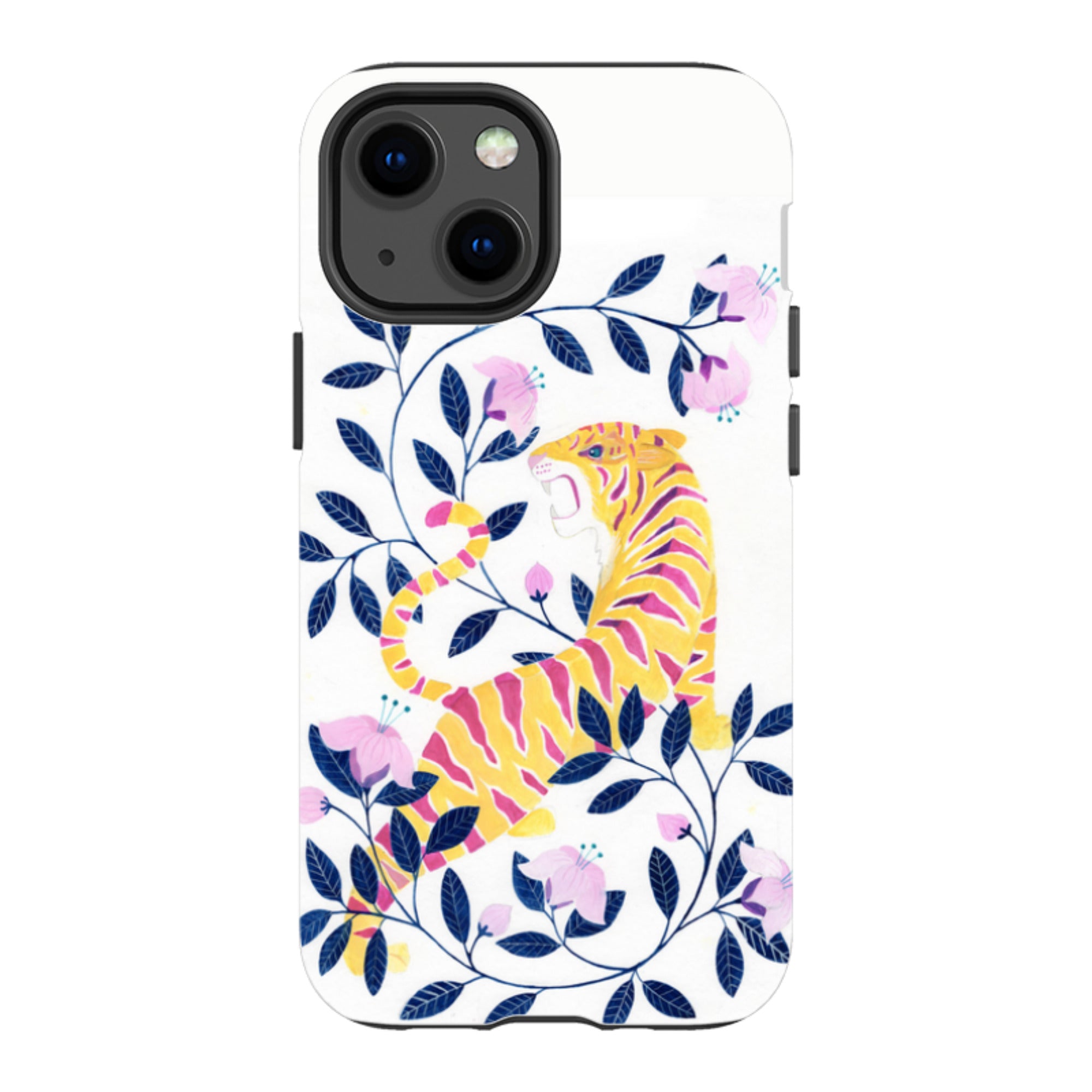 iPhone Tough Case - Yellow Tiger By Bex Parkin