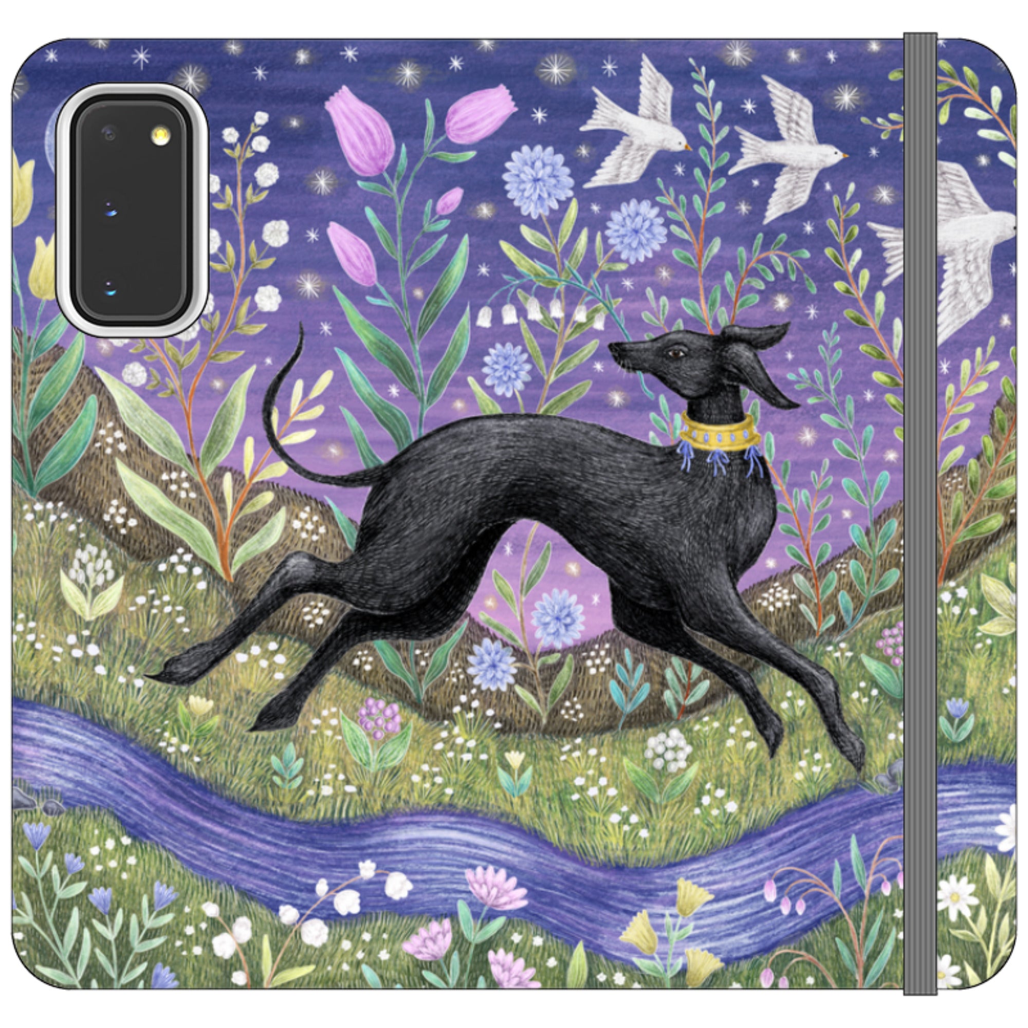 Meadow Hound Wallet Case By Catherine Rowe