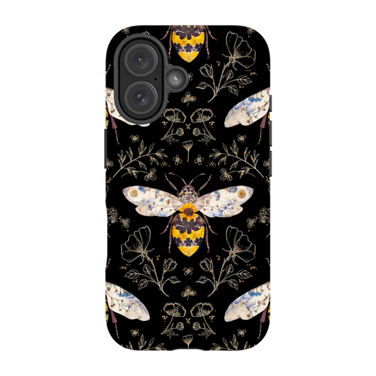 iPhone Tough Case - Midnight Bumble Bee By Helen Ahpornsiri