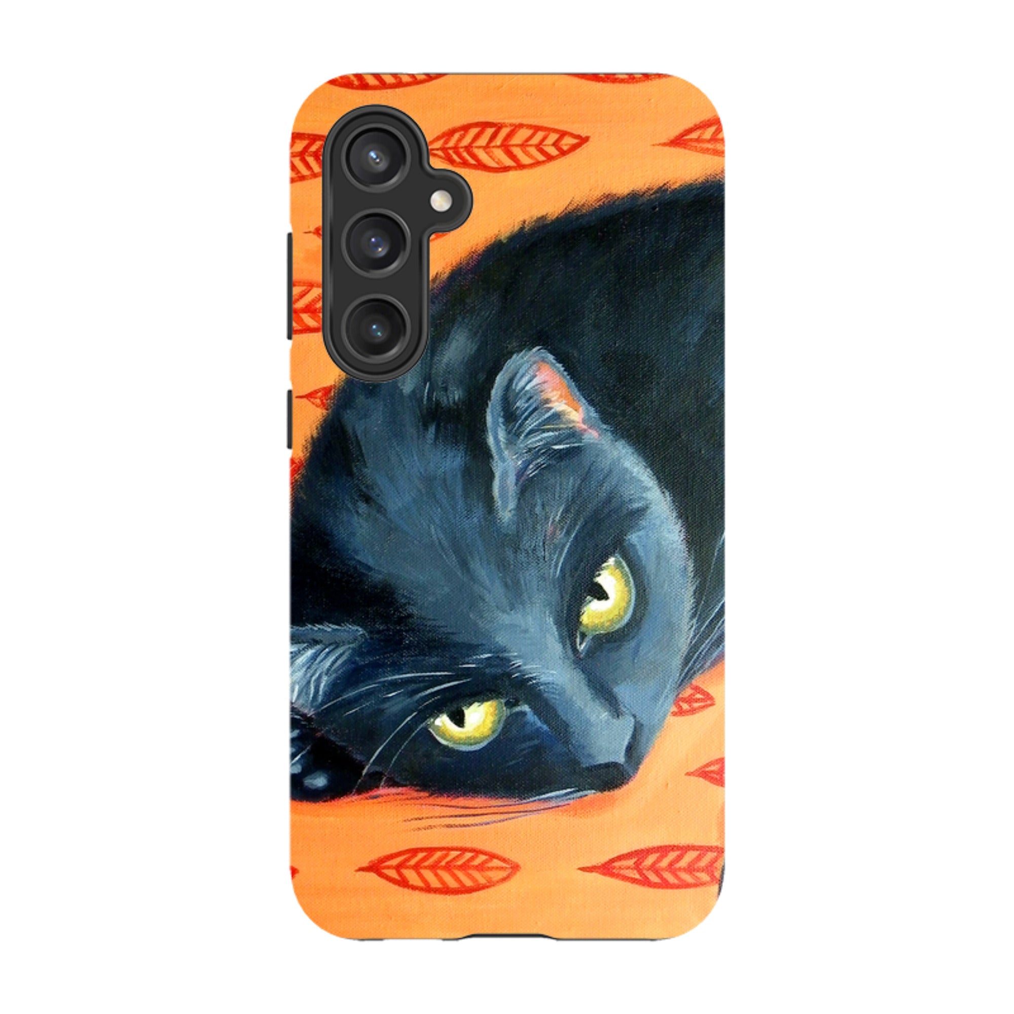 Samsung Tough Case - Black Cat By Mary Stubberfield