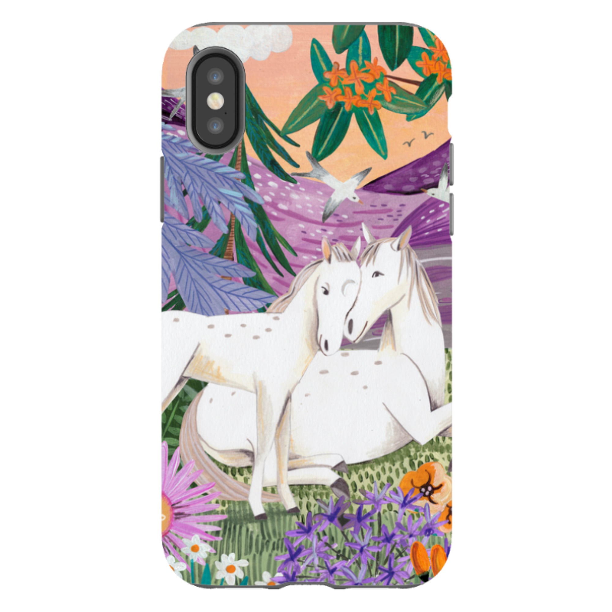 iPhone Tough Case - Horses By Caroline Bonne Muller
