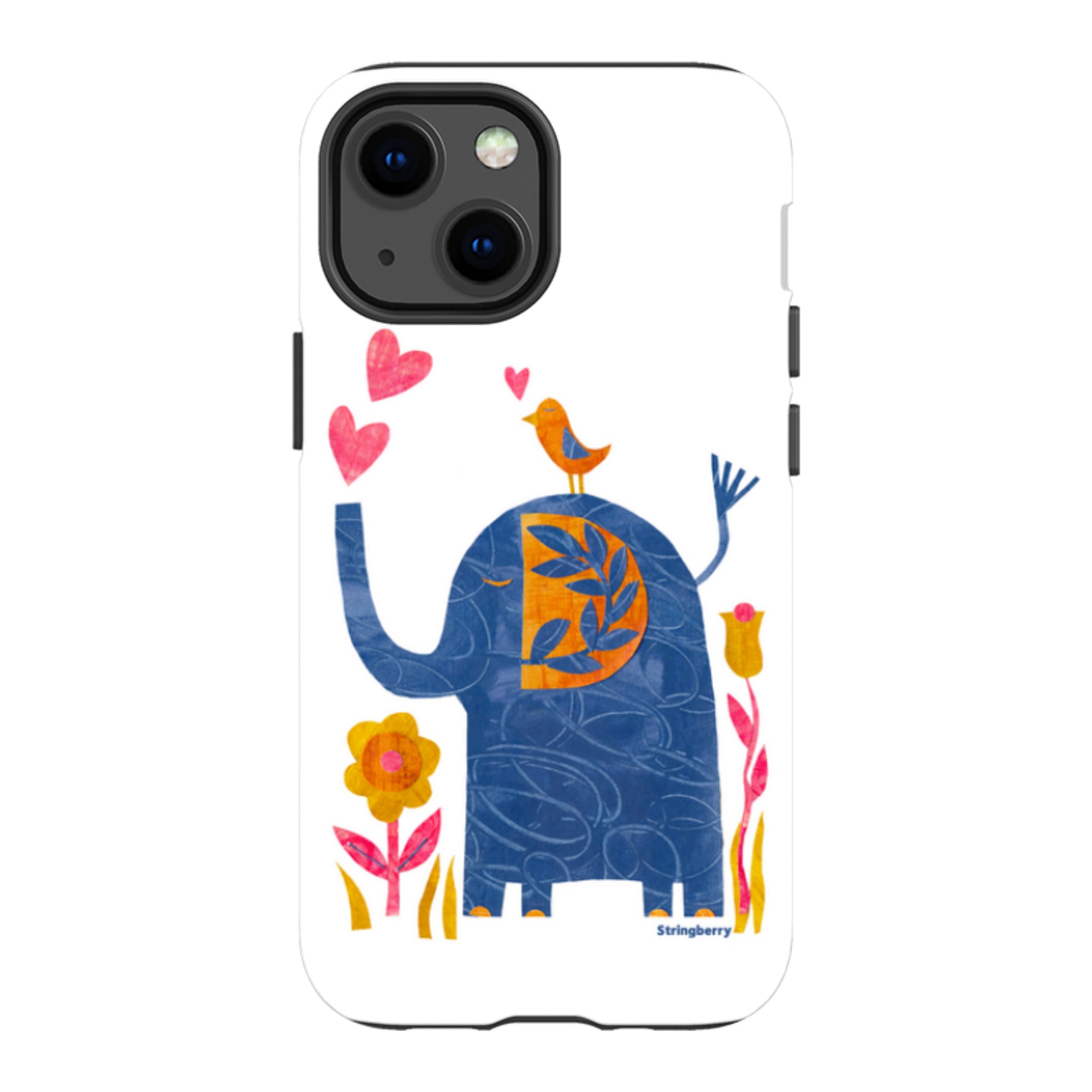 iPhone Tough Case - Elephant In Love By Tracey English