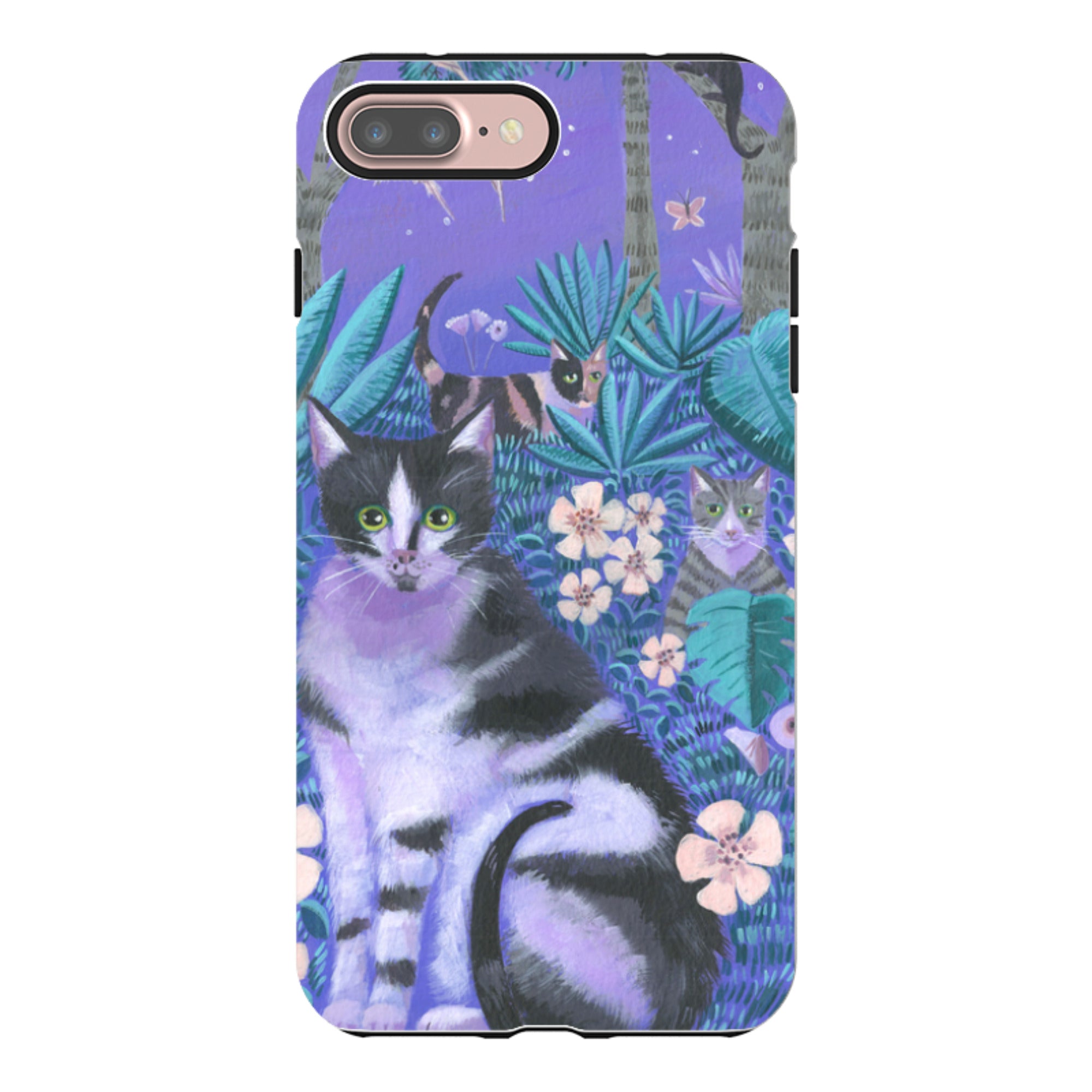 iPhone Tough Case - Night Cats 2 By Mary Stubberfield
