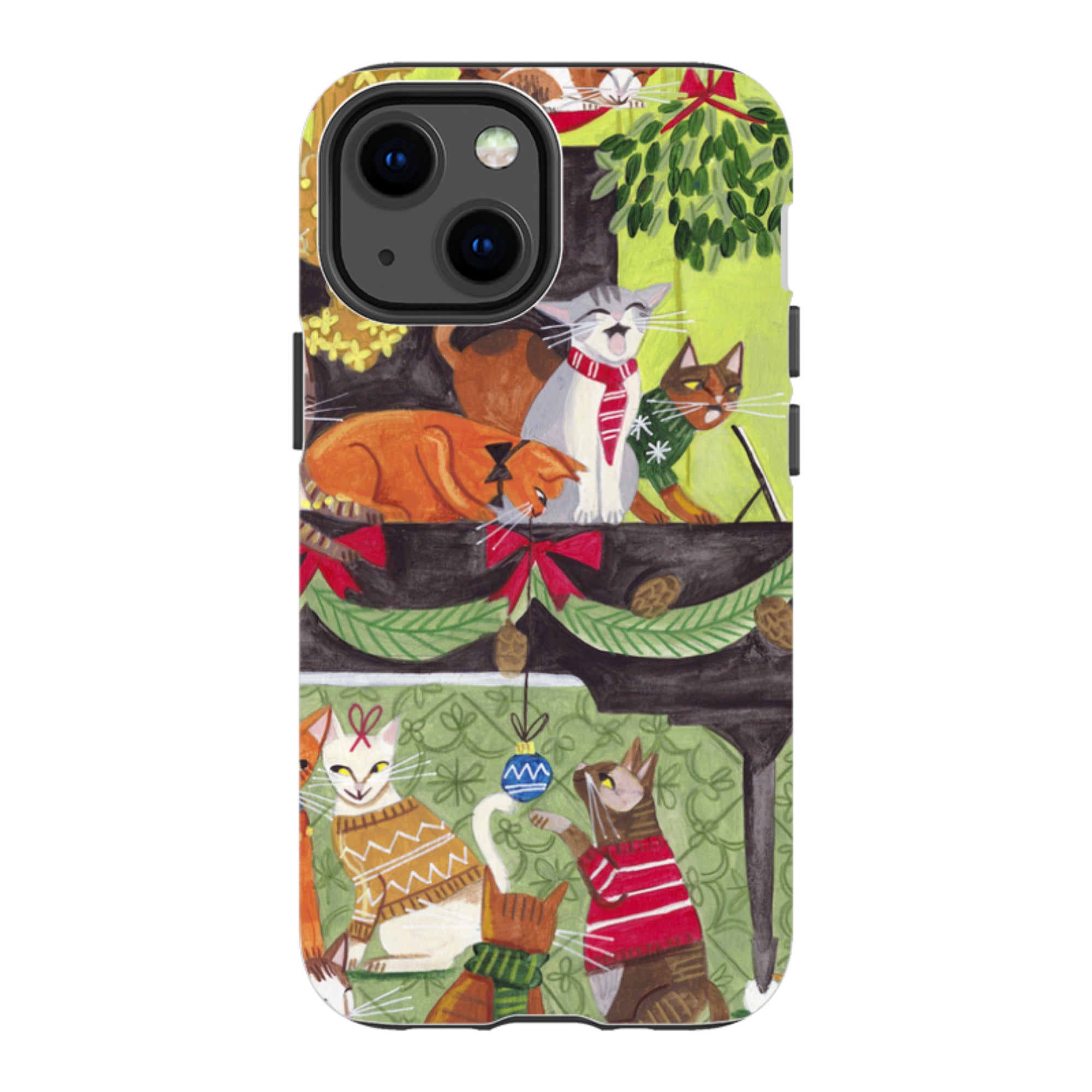 iPhone Tough Case - Christmas Cats II By Caroline Bonne Muller