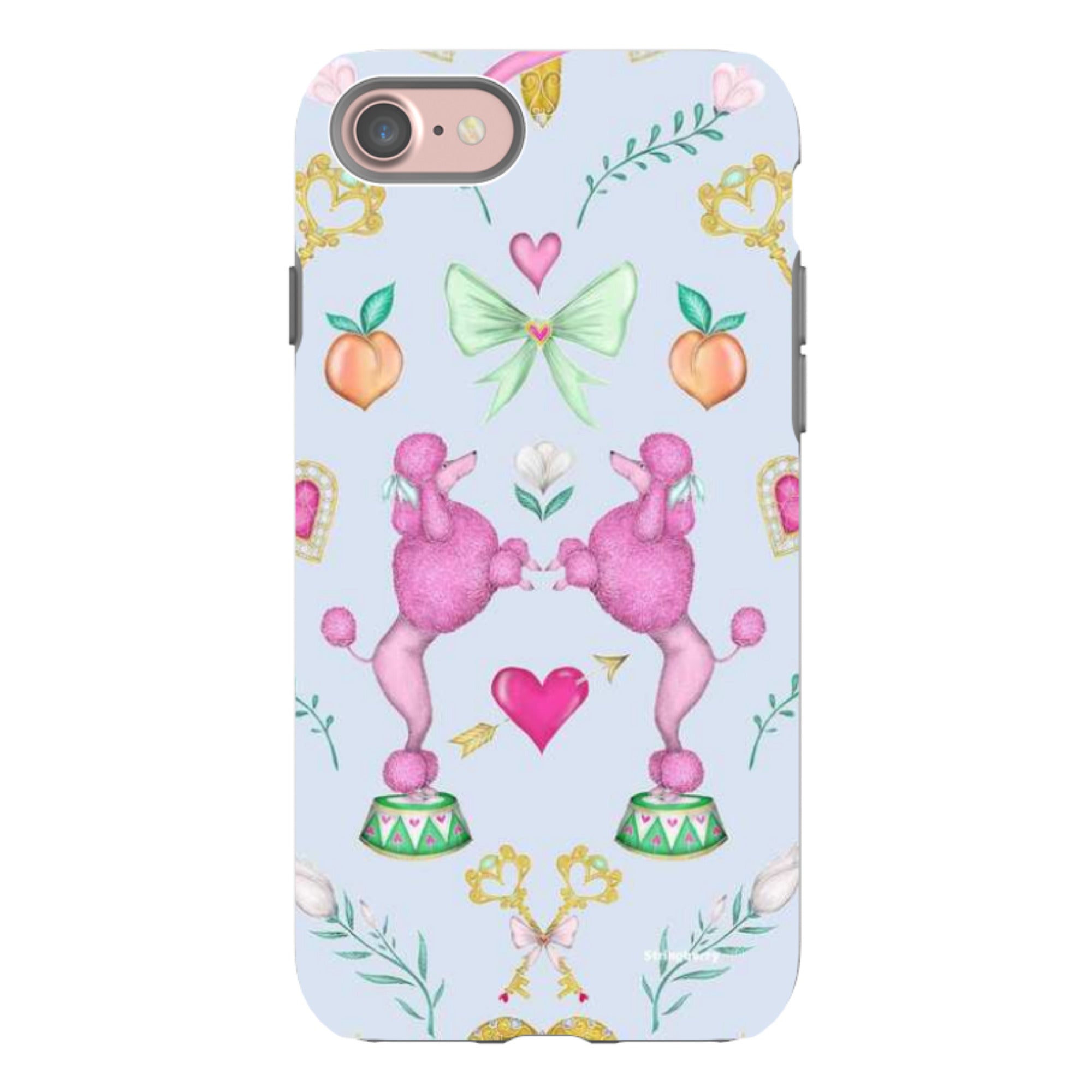 iPhone Tough Case - Pink Poodle Parlour Powder By Catherine Rowe