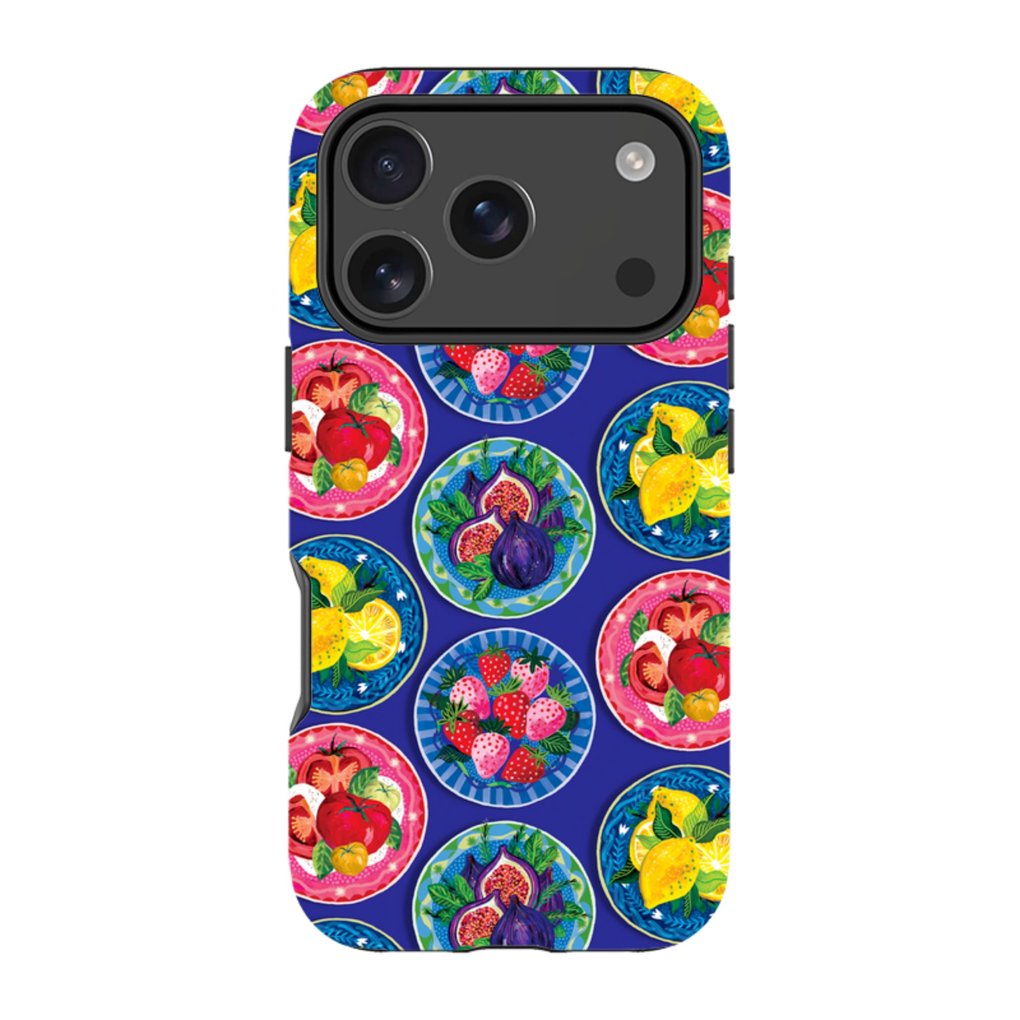 iPhone Tough Case - Summer Plates Blue By Emma Frances Grant