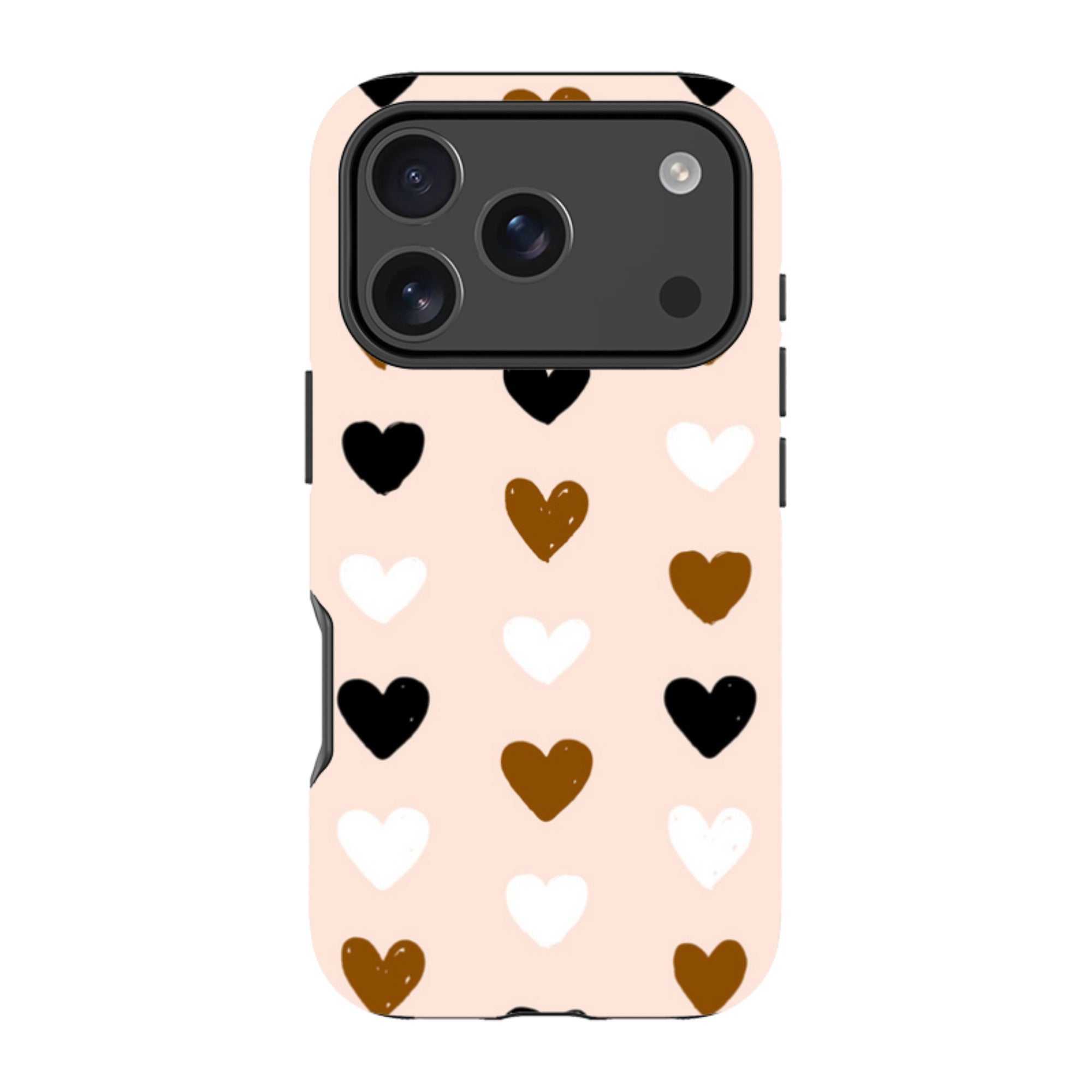 iPhone Tough Case - Hearts Pale