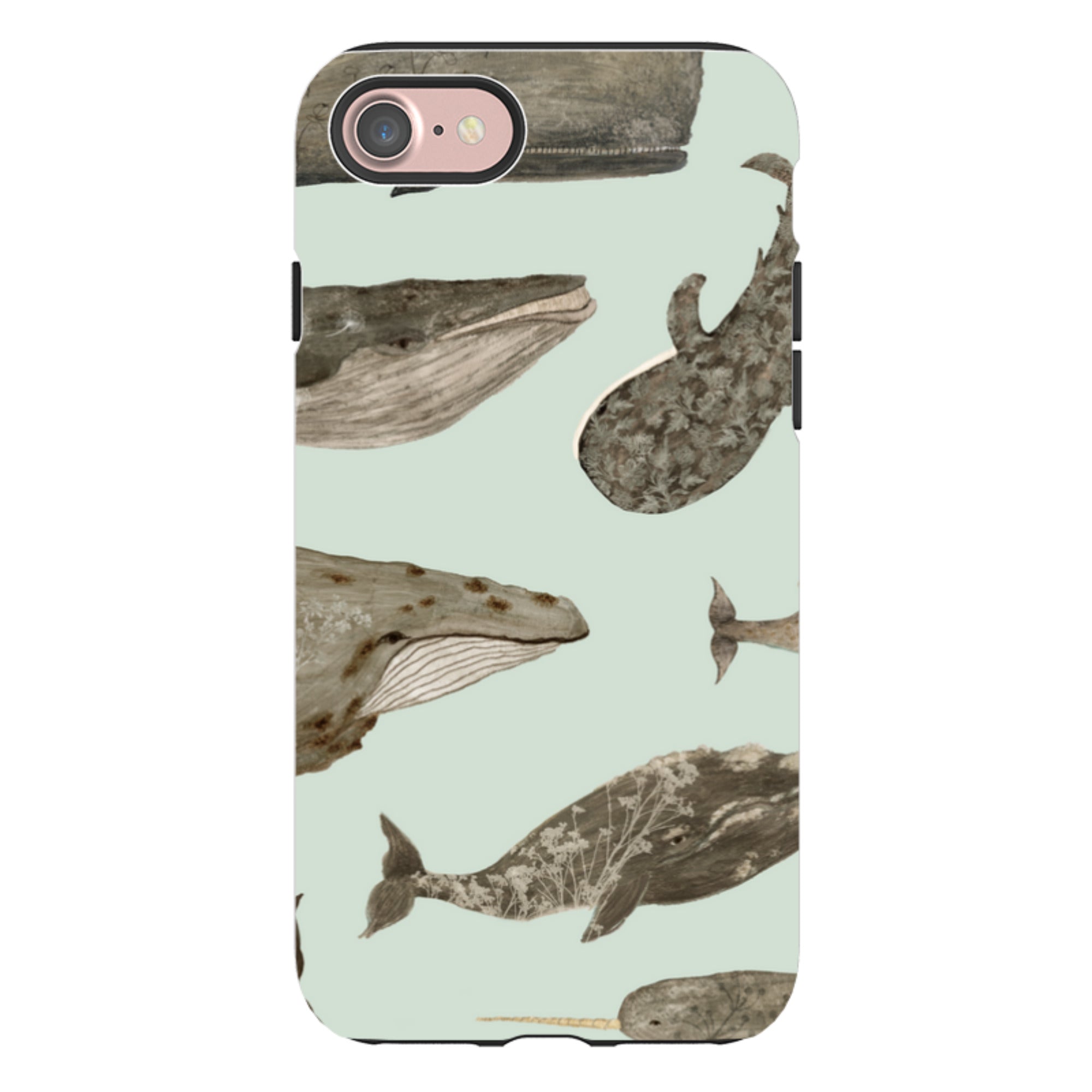 iPhone Tough Case - Wild Flower Whales By Katherine Quinn